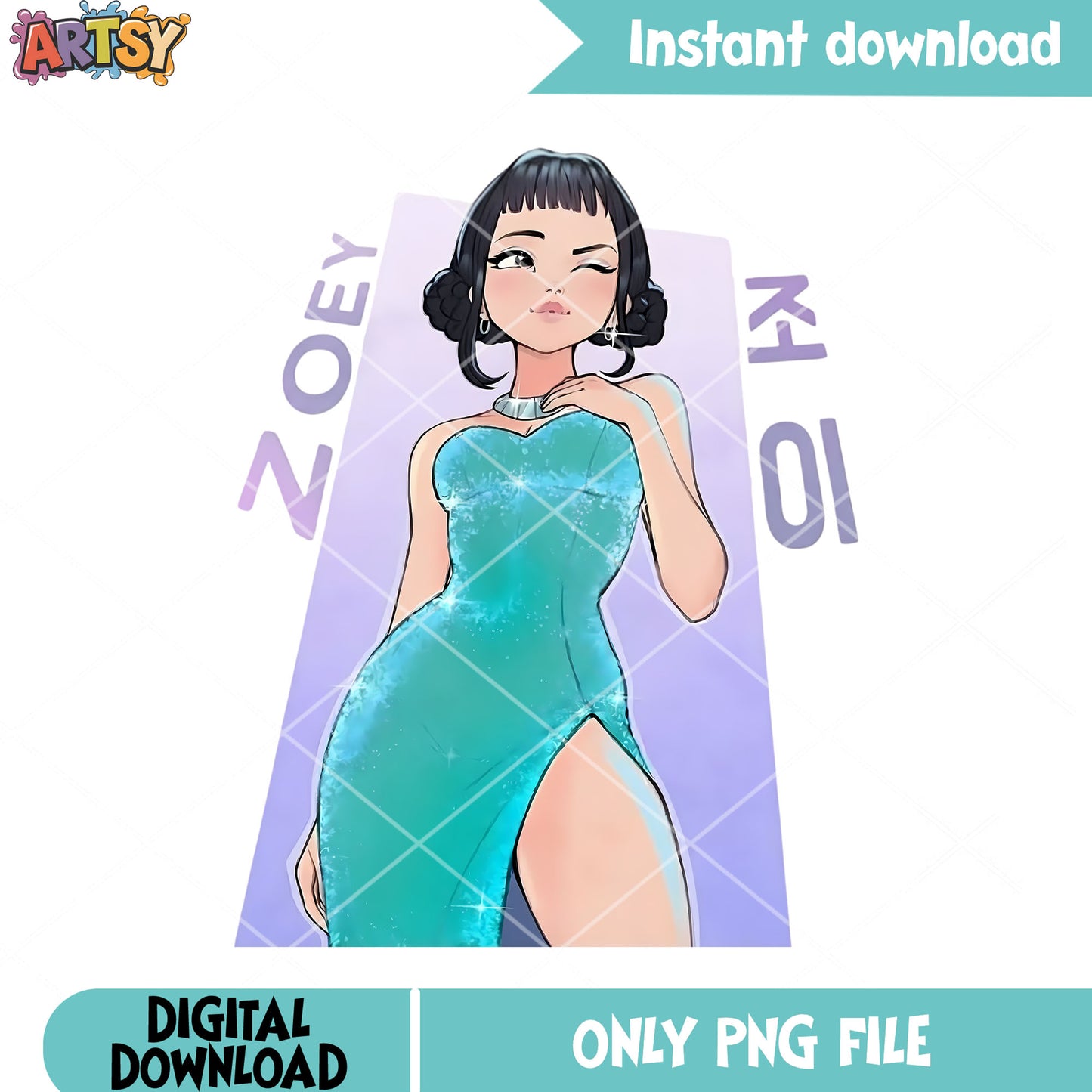 Omg sexy lady zoey png, huntrix zoey png, kpop demon hunters png