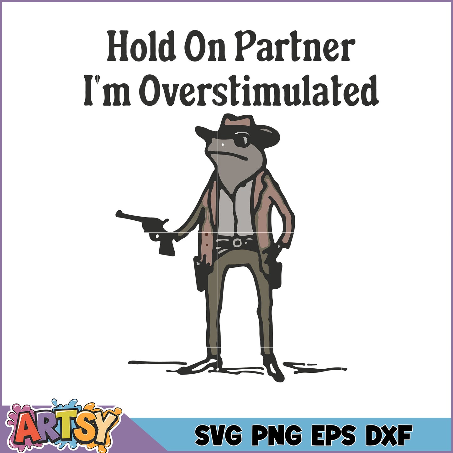 Overstimulated Frog SVG Cut File