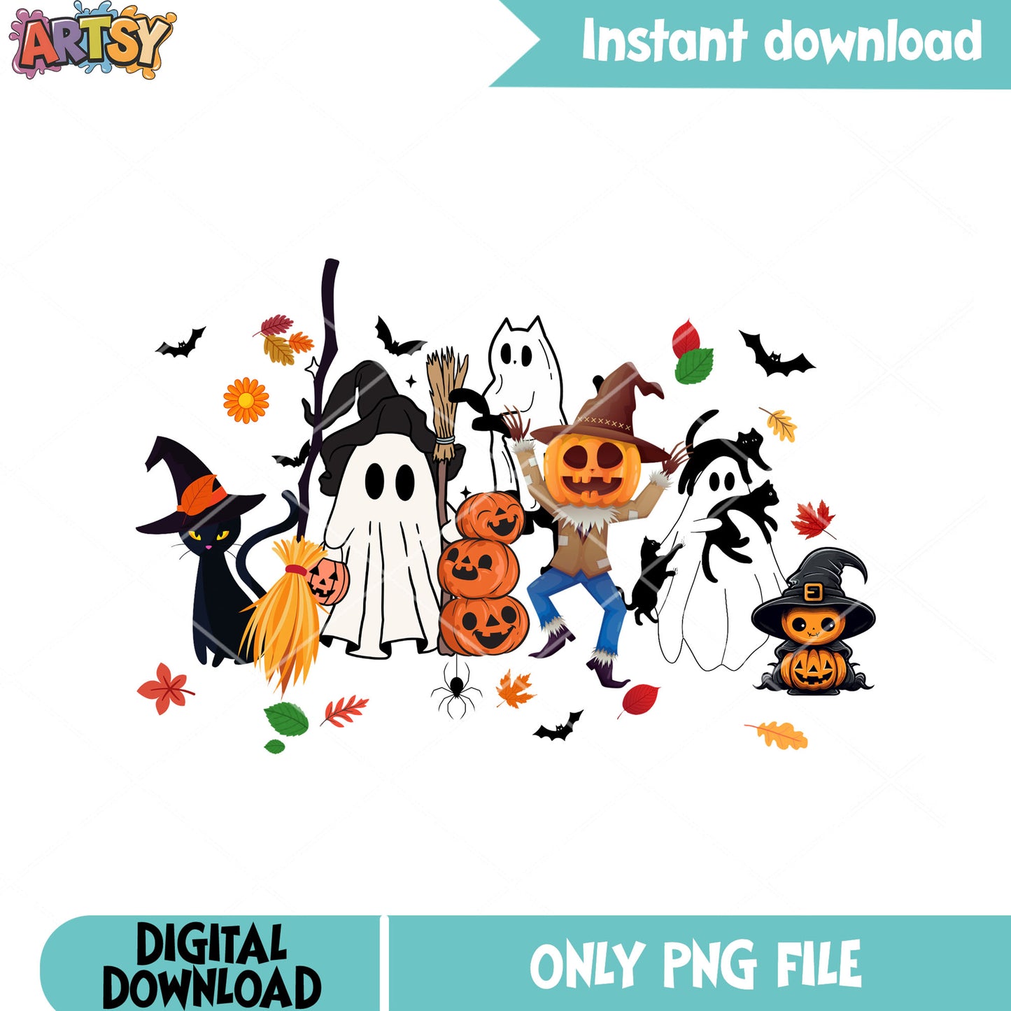 Party costume halloween png, jack o lantern png, halloween scary png