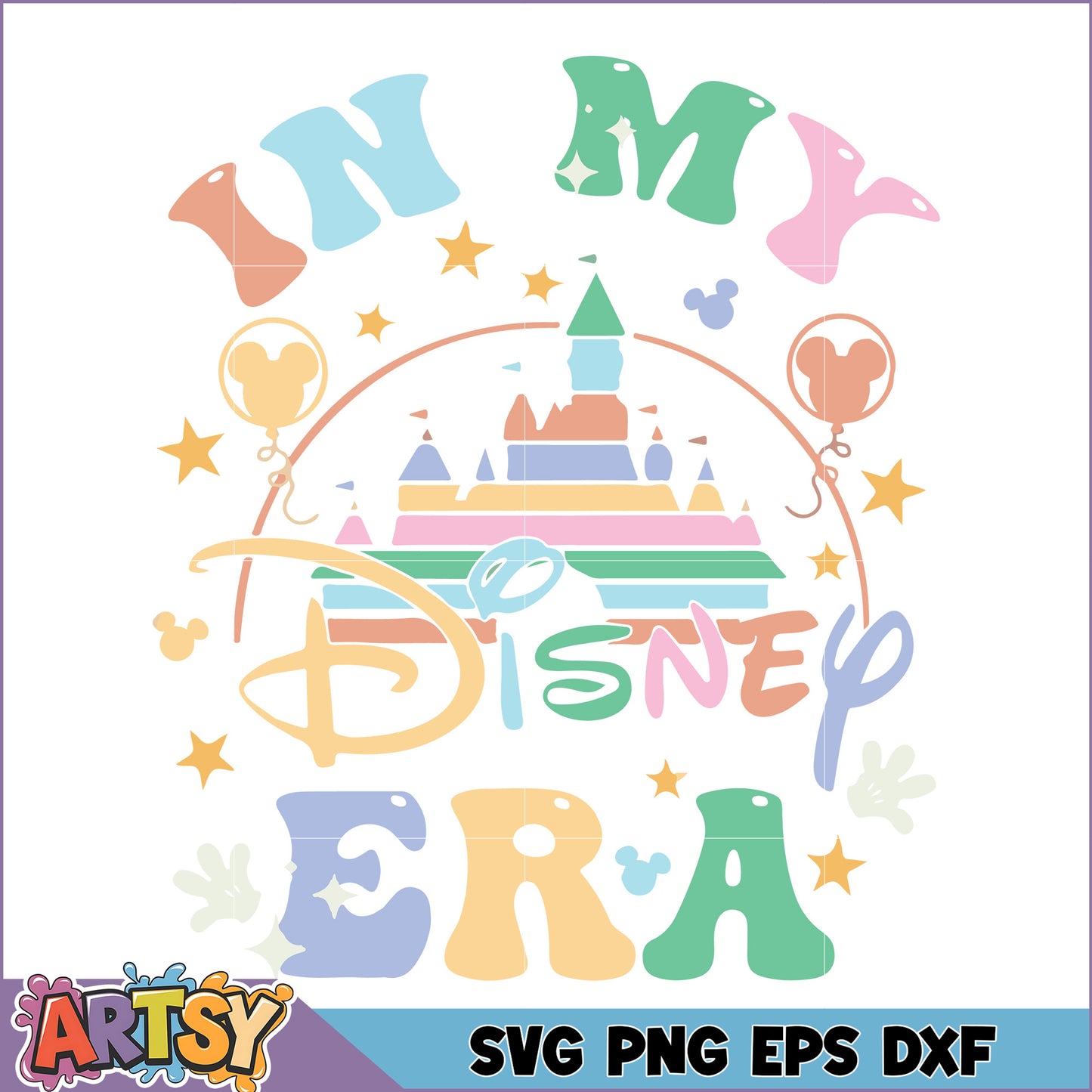 Pastel Disney Castle SVG In My Disney Era