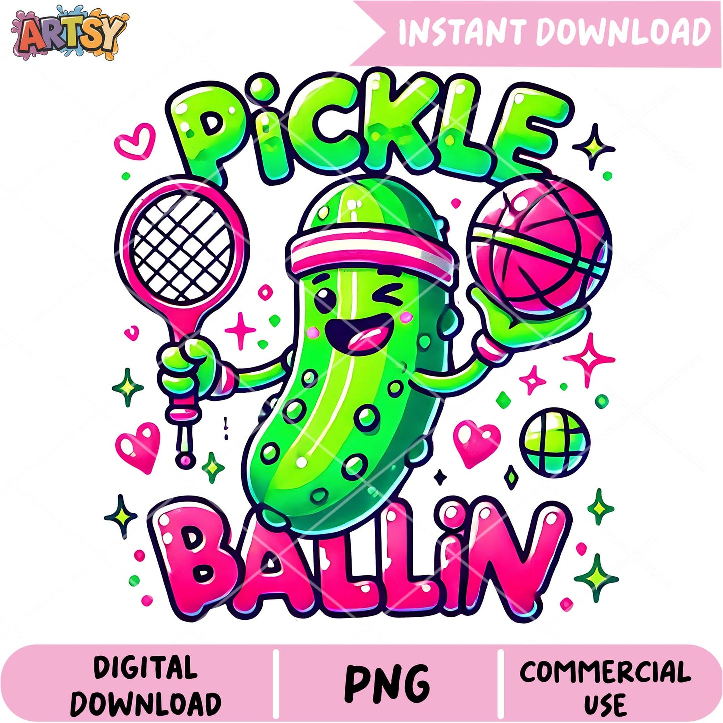 Pickle Ballin PNG Design Download