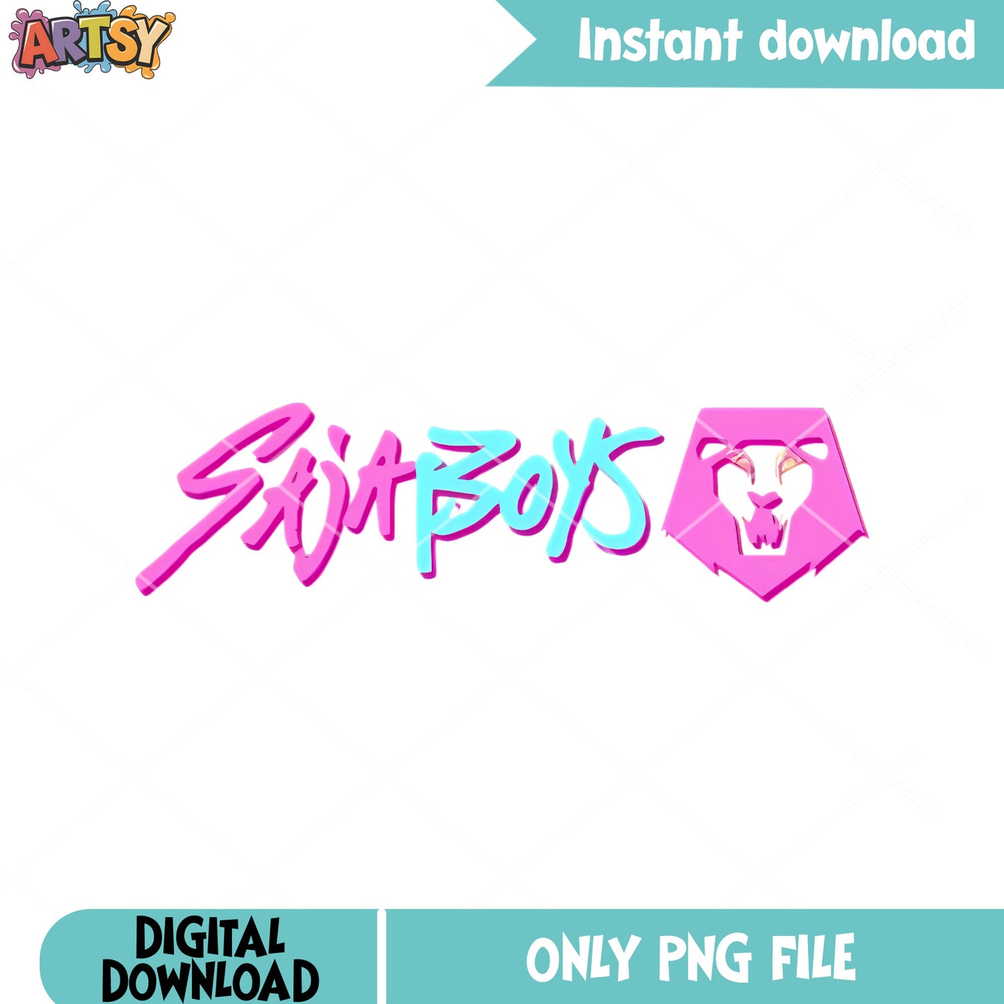 Pink love saja boys logo png, saja boys lion logo png, saja boys png