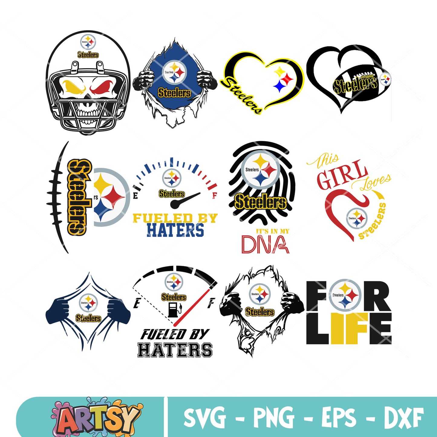 Pittsburgh in my heart bundle svg, pittburgh steeler svg, nfl teams svg