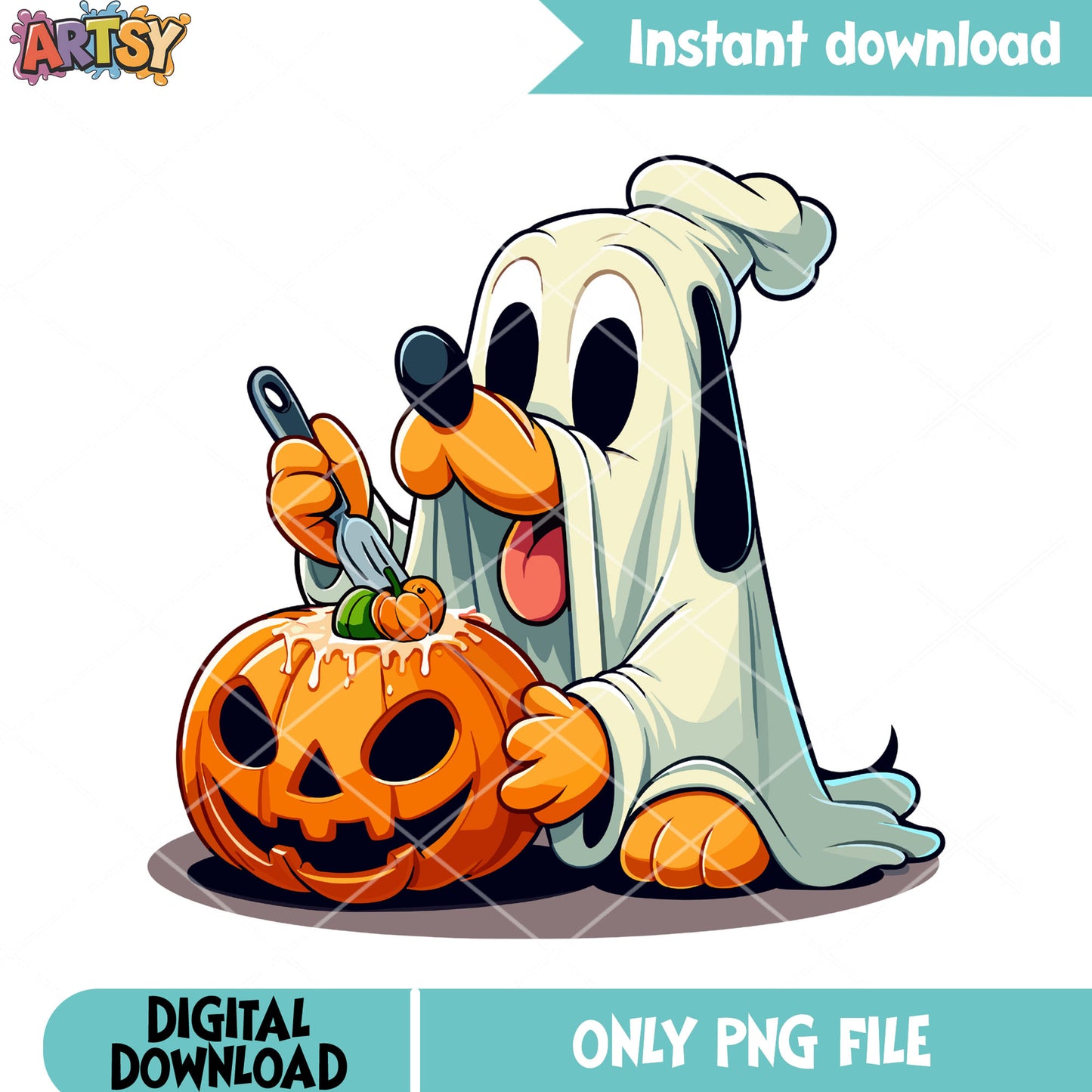 Pluto eating pumpkin png, wicker pumpkin png, disney halloween png