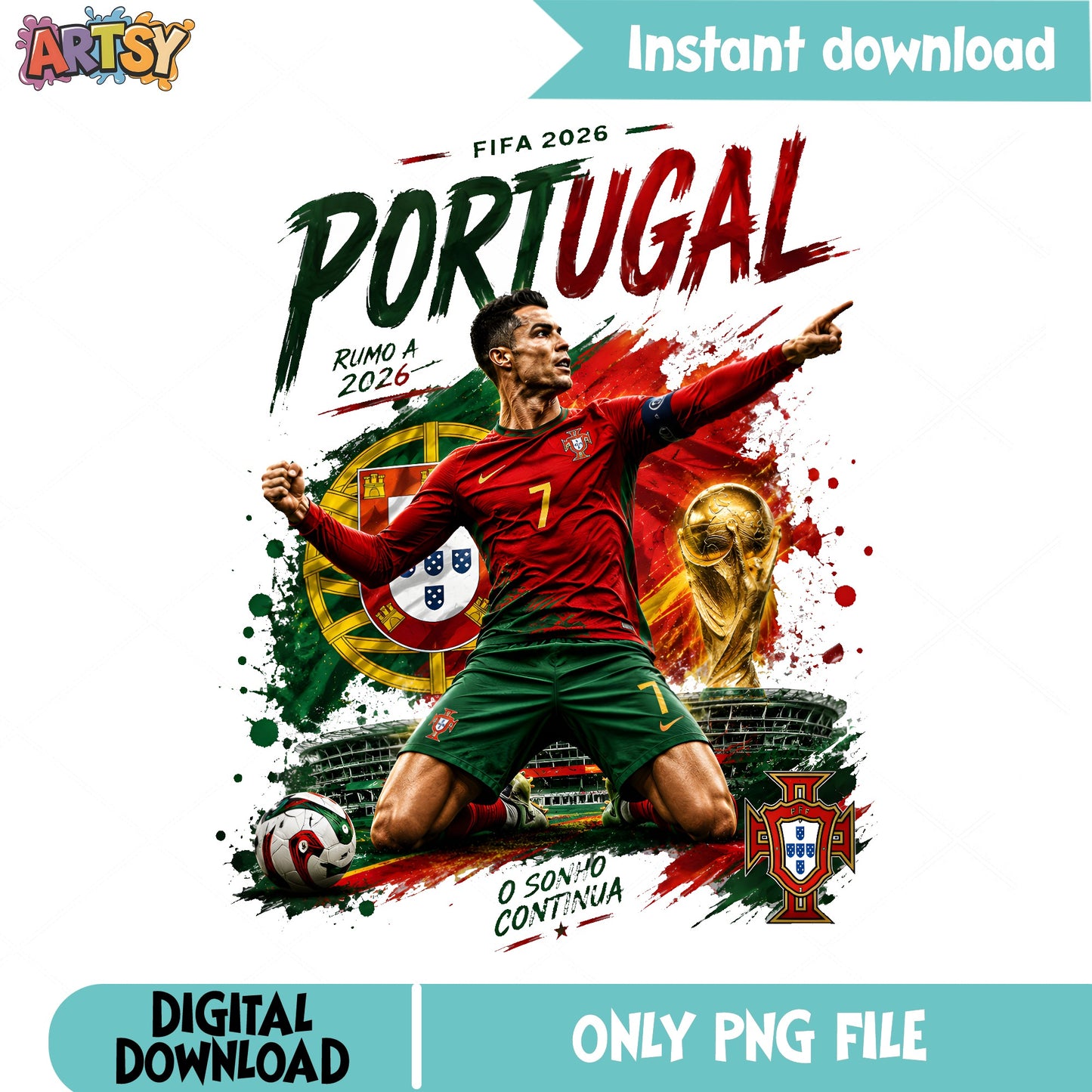 Portugal Ronaldo FIFA World Cup 2026 PNG, Soccer PNG, CR7 PNG
