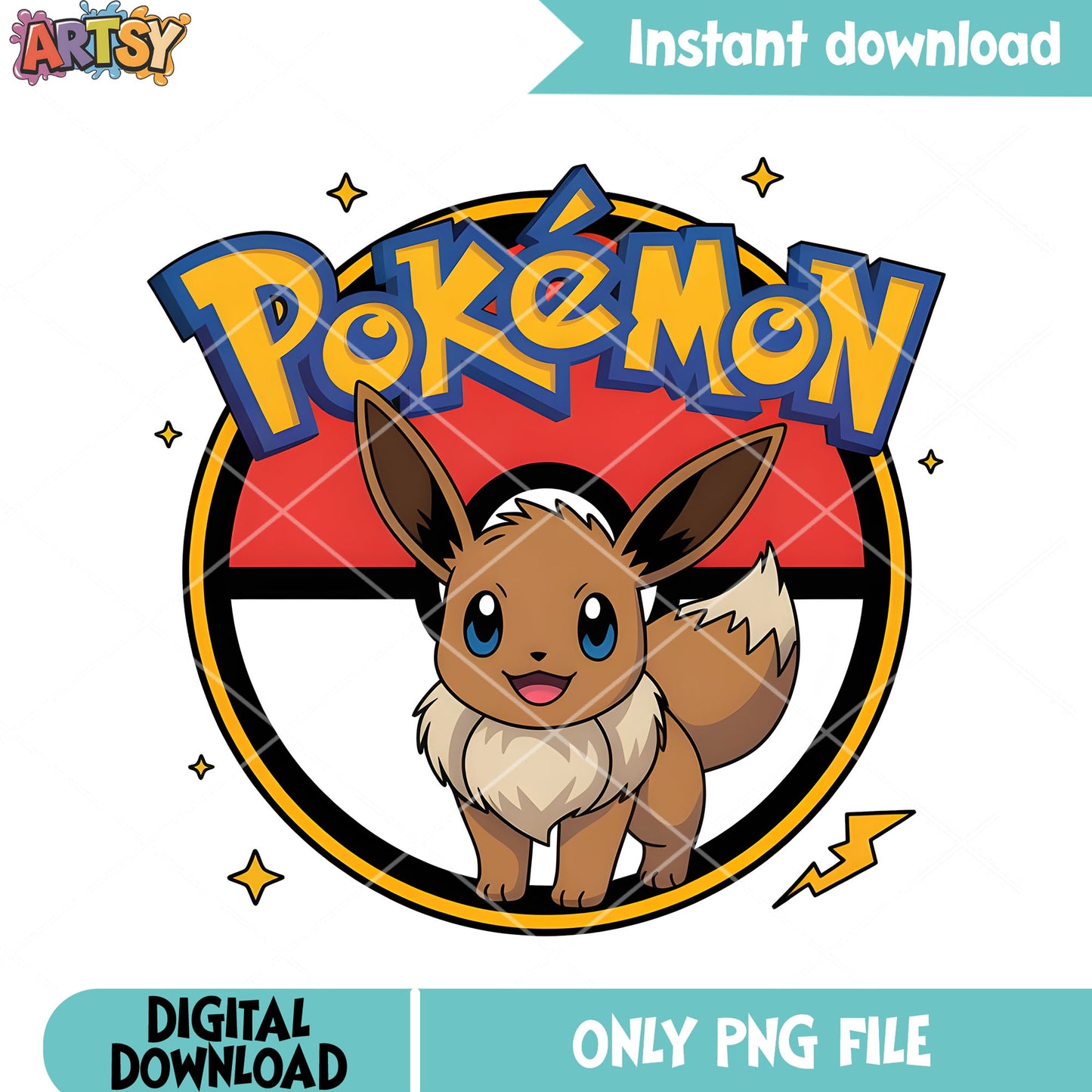 Poster classic eevee pokeball png, pokemon eevee png, pokeball png