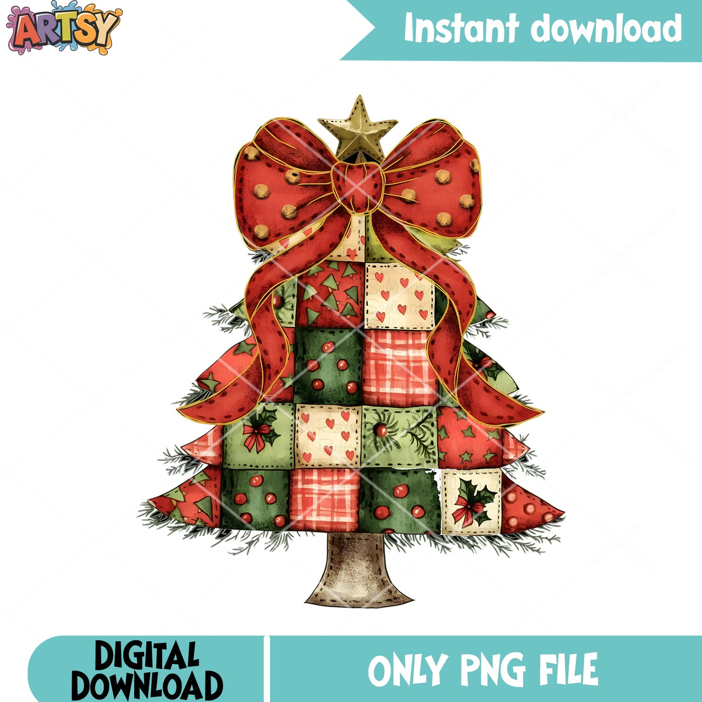 Present christmas tree png, merry christmas png, pine tree png