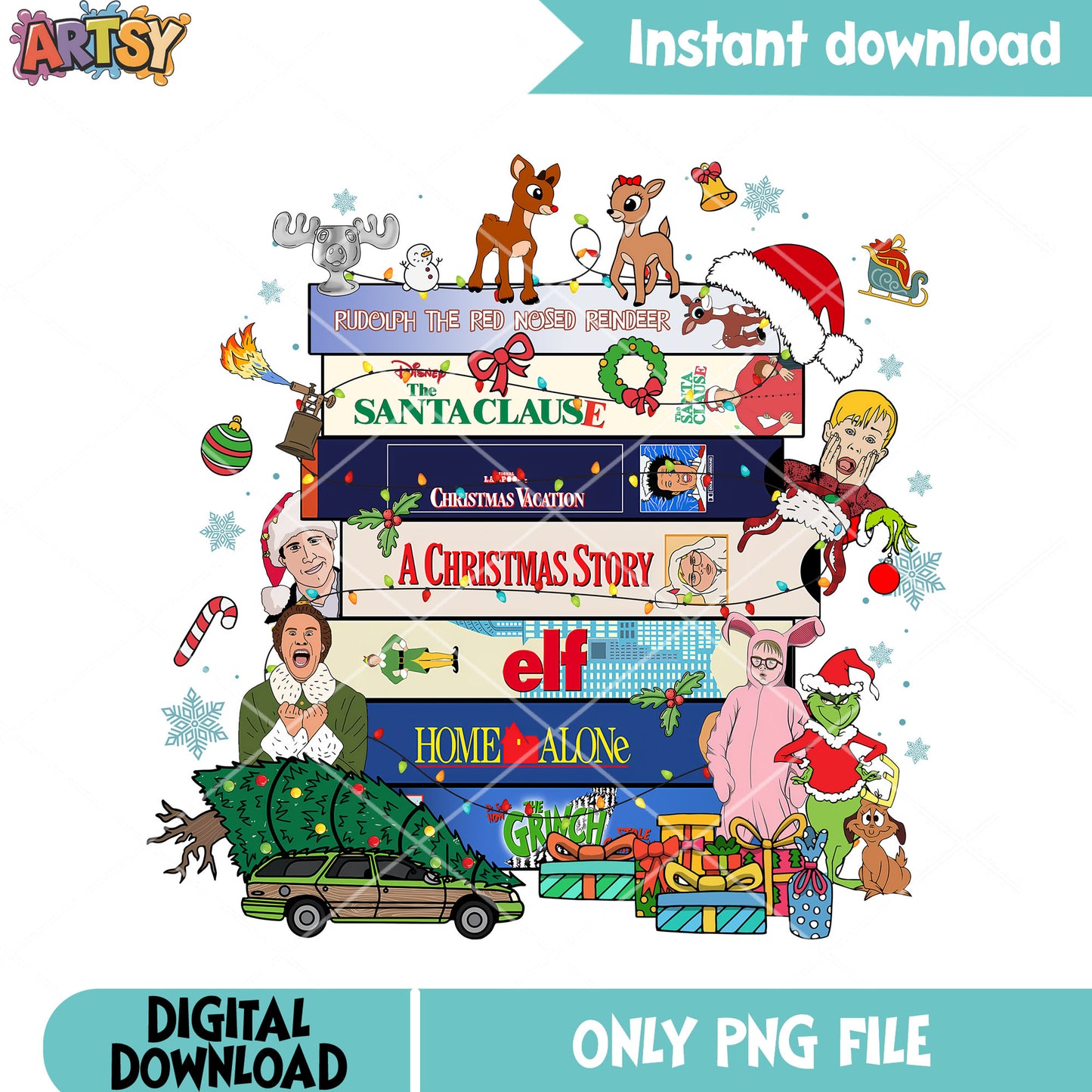 Present for christmas movie png, christmas gifts png, home alone png