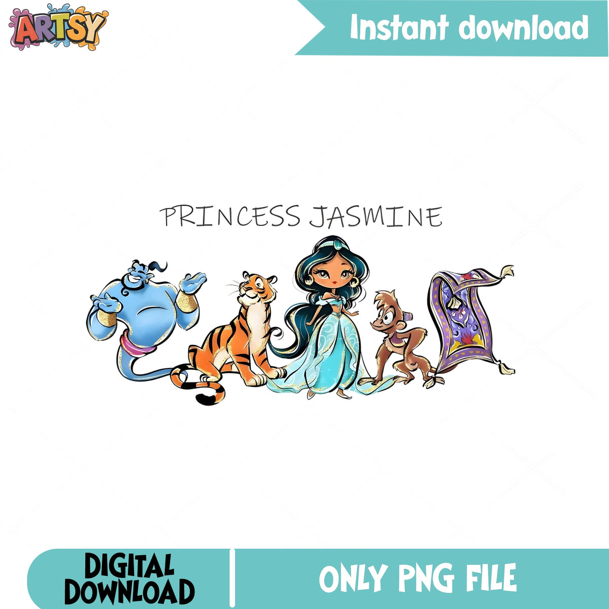 Princess Jasmine And Friends PNG, Aladdin Disney PNG, Princess PNG