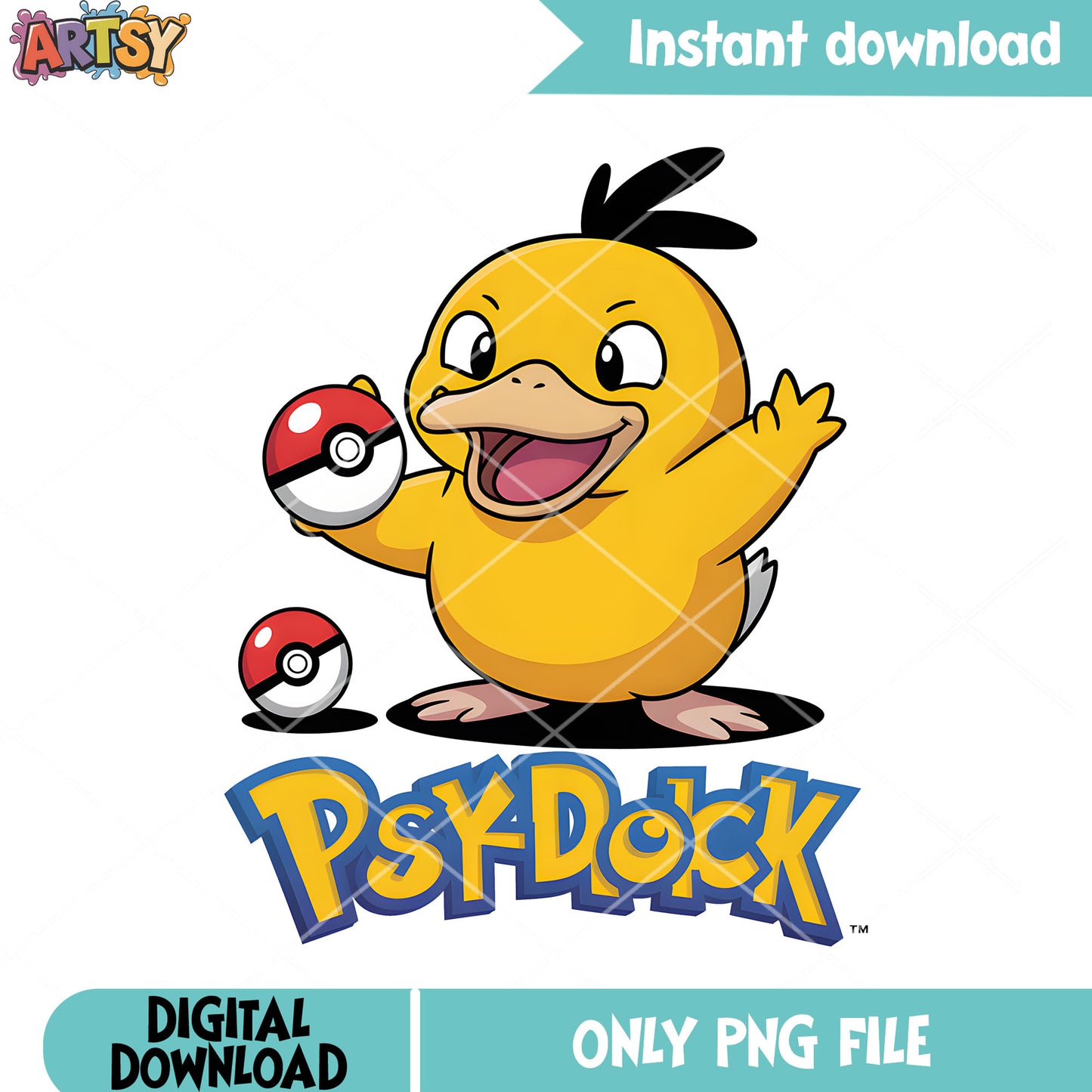 Psychic pokemon Psyduck png, pokemon poster png, pokemon psyduck png