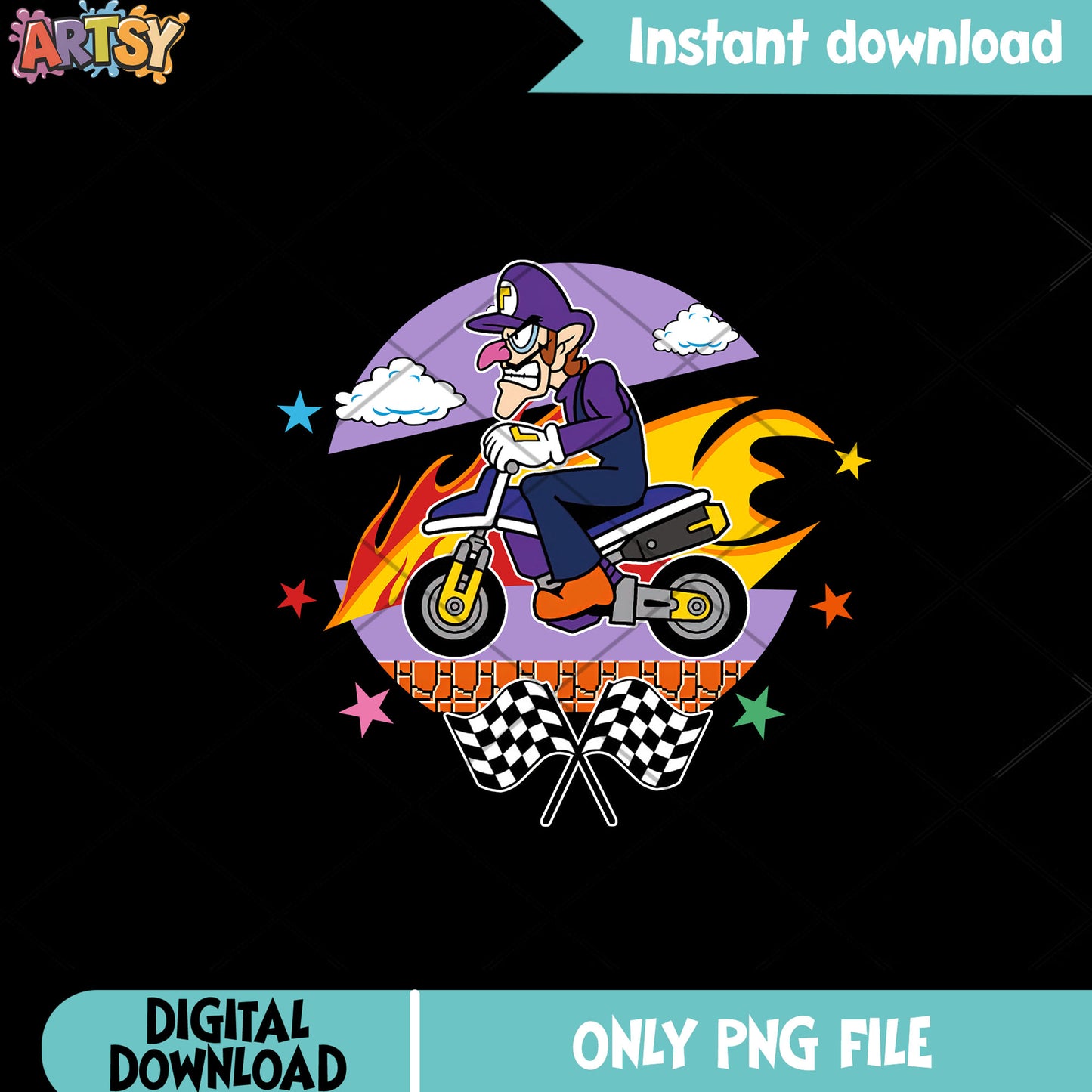 Racing waluigi nintendo png, mario video game png, nintendo swich png