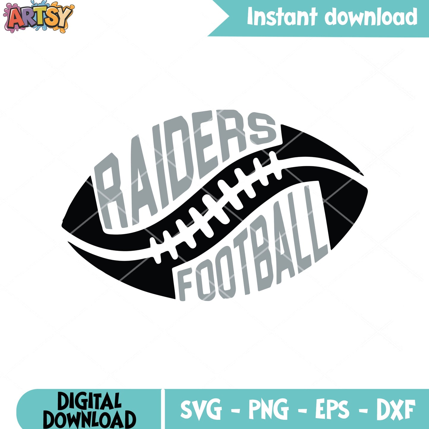 Raiders nfl pigskin svg, oakland raiders svg, nfl ball svg