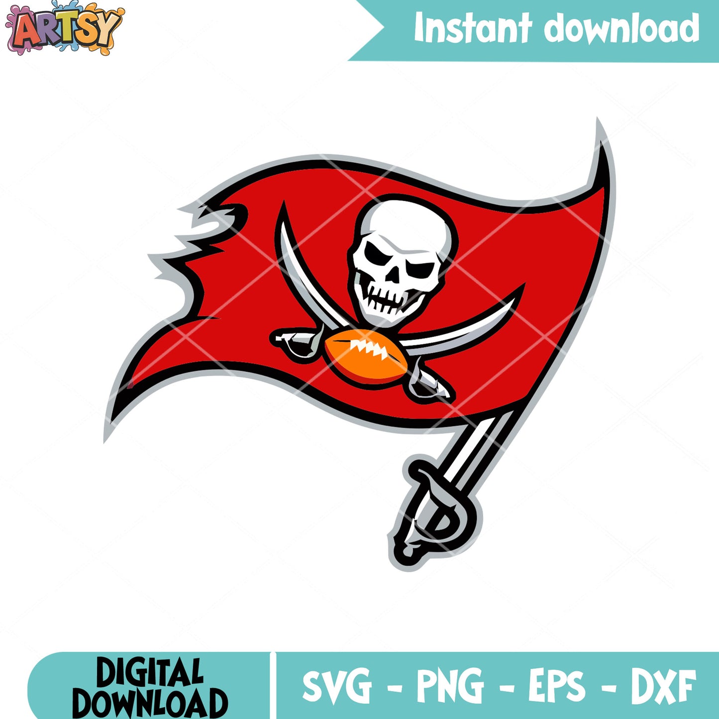 Red pirate kill rugby svg, tampa bay buccaneers svg, nfl football svg