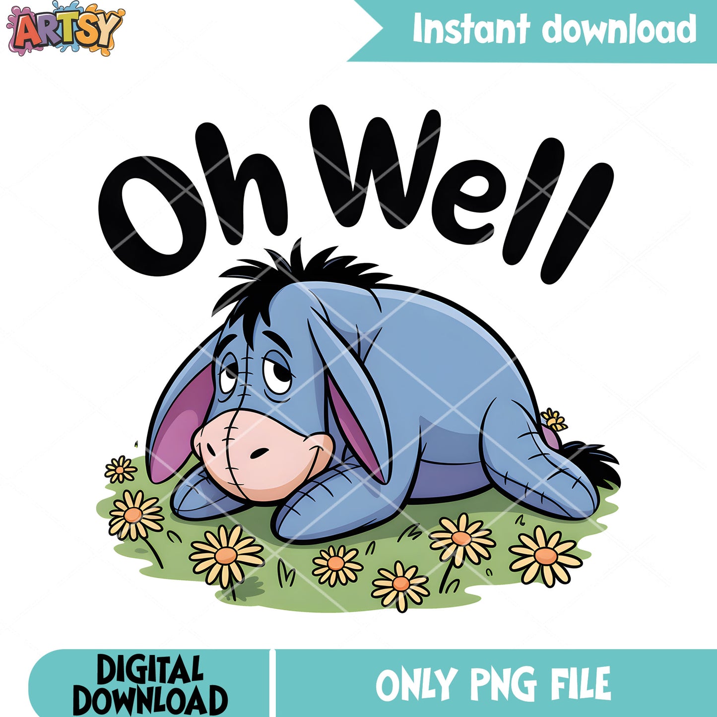 Relax well eeyore daisy png, winnie the pooh png, disney eeyore png
