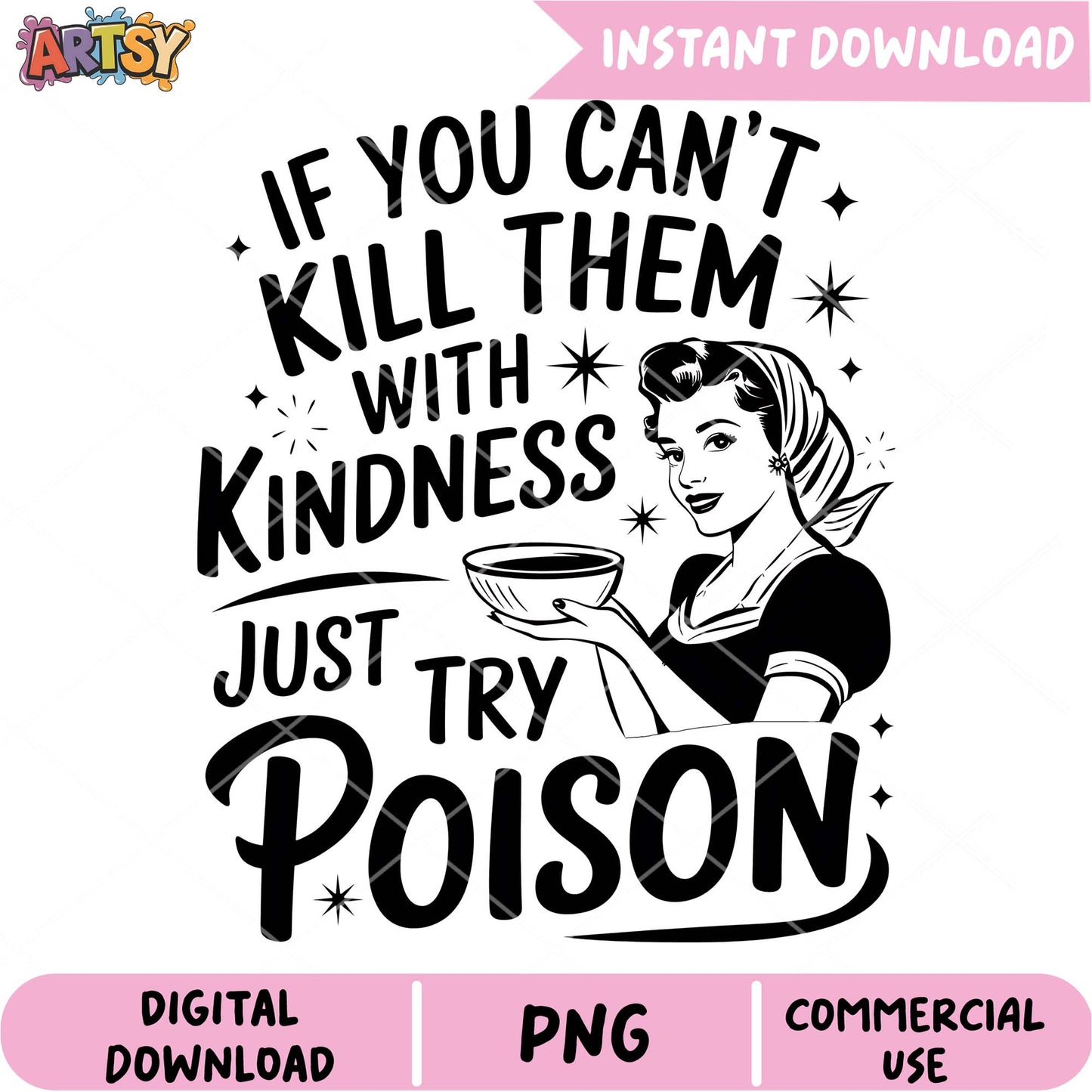 Retro Poison PNG Sublimation Design
