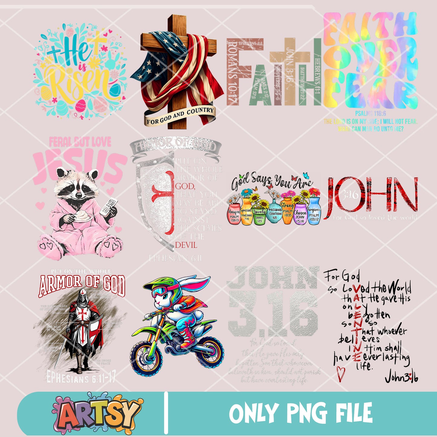 Risen john 316 png bundle, faith rise png, jesus faith png