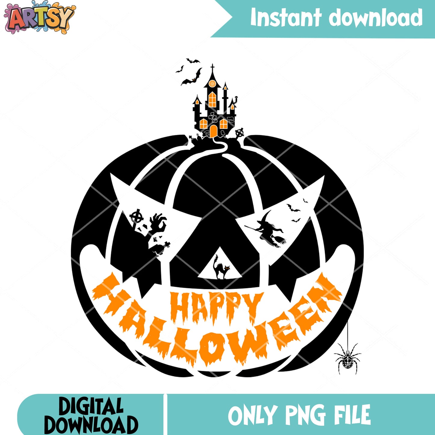 Rise of the zombie png, happy halloween png, witch riding a broom png