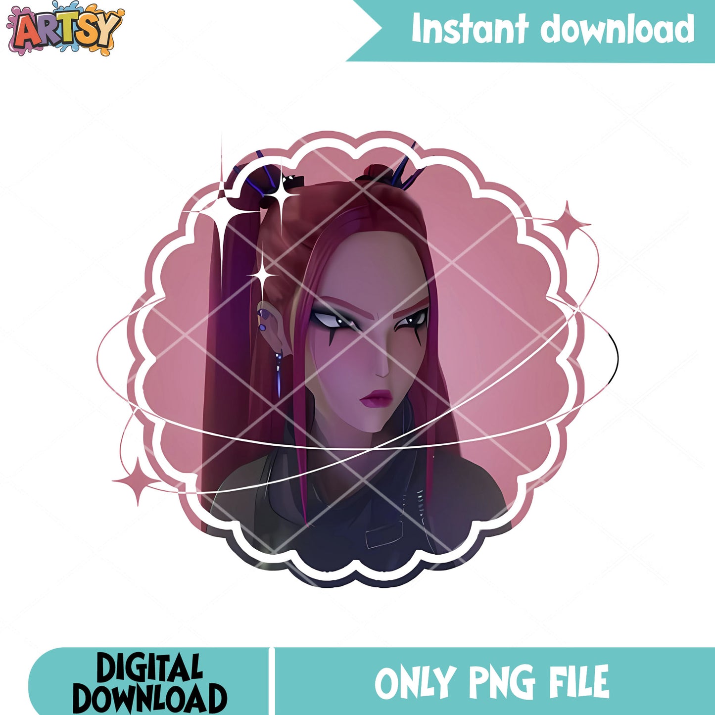 Rock style mira kpop png, huntrix movie png, kpop demon hunters png