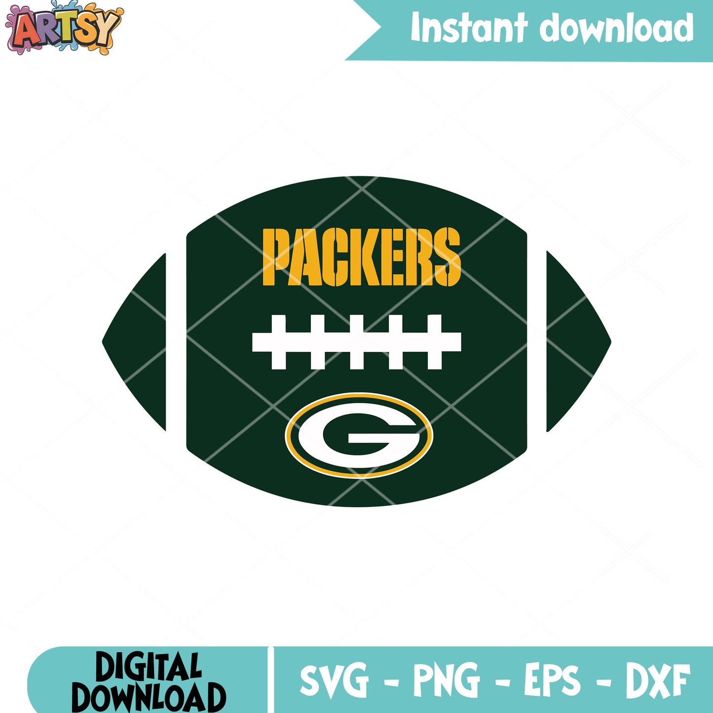 Rugby nfl ball svg, Green Bay Packers svg, nfl teams svg