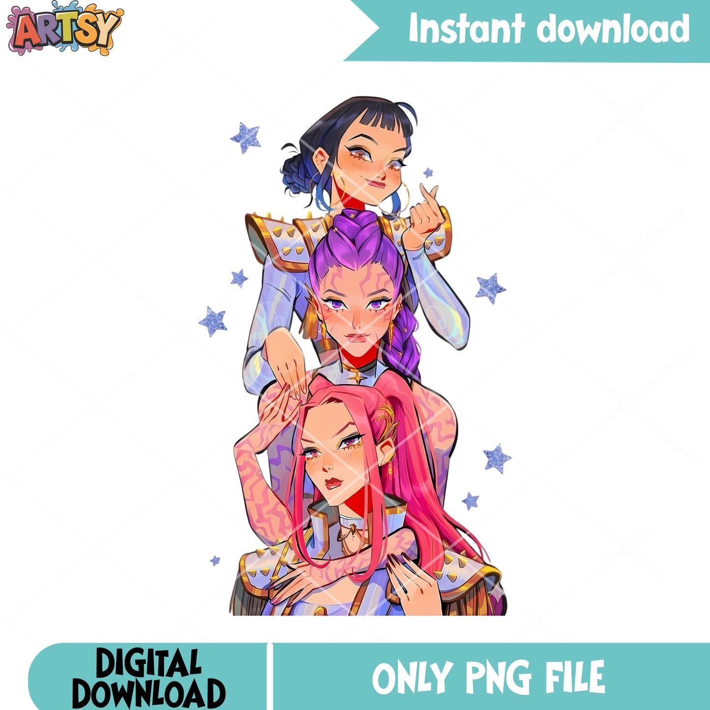 Rumi became the demon png, huntrix zoey png, huntrix rumi png