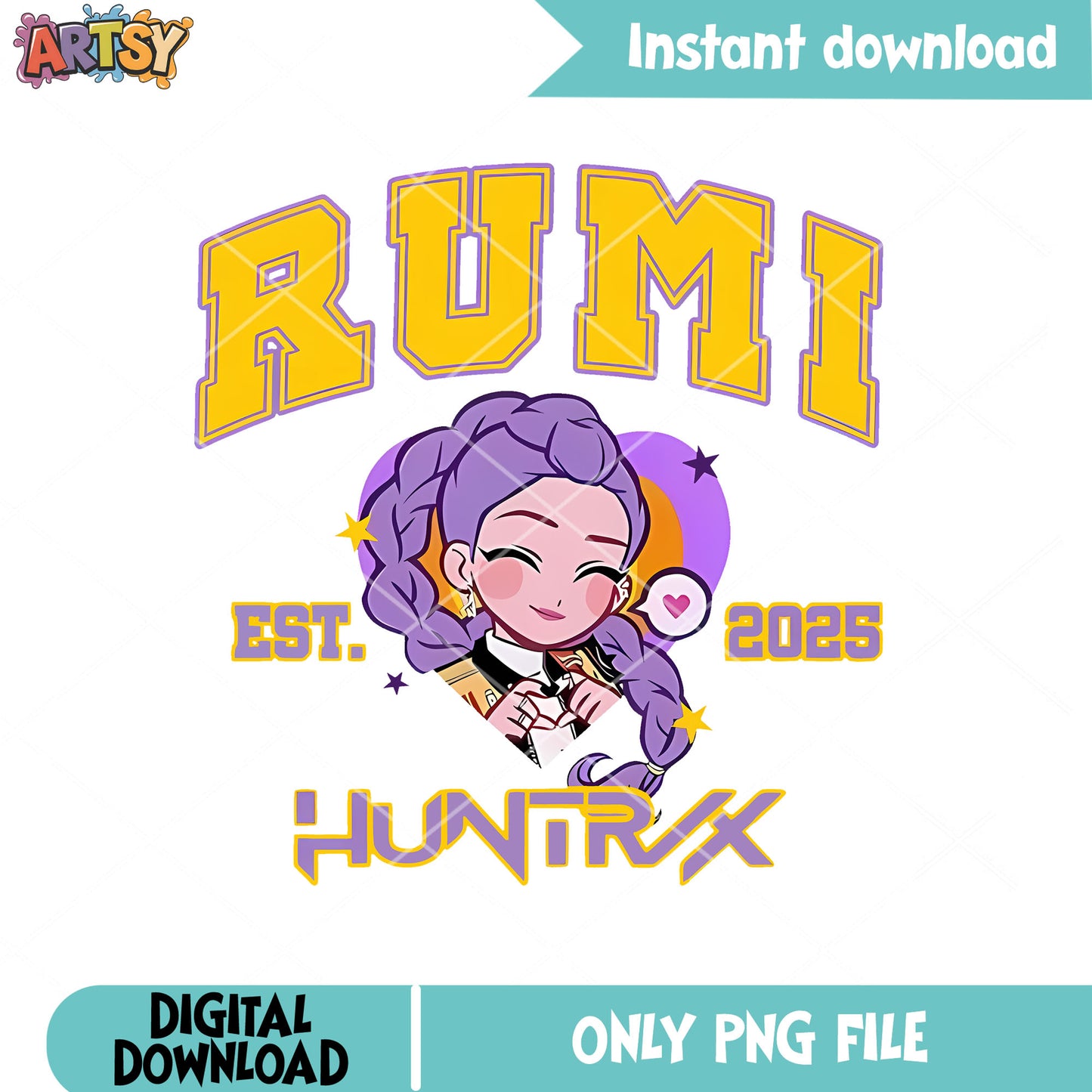 Rumi est 2025 girl png, huntrix kpop png, rumi huntrix png
