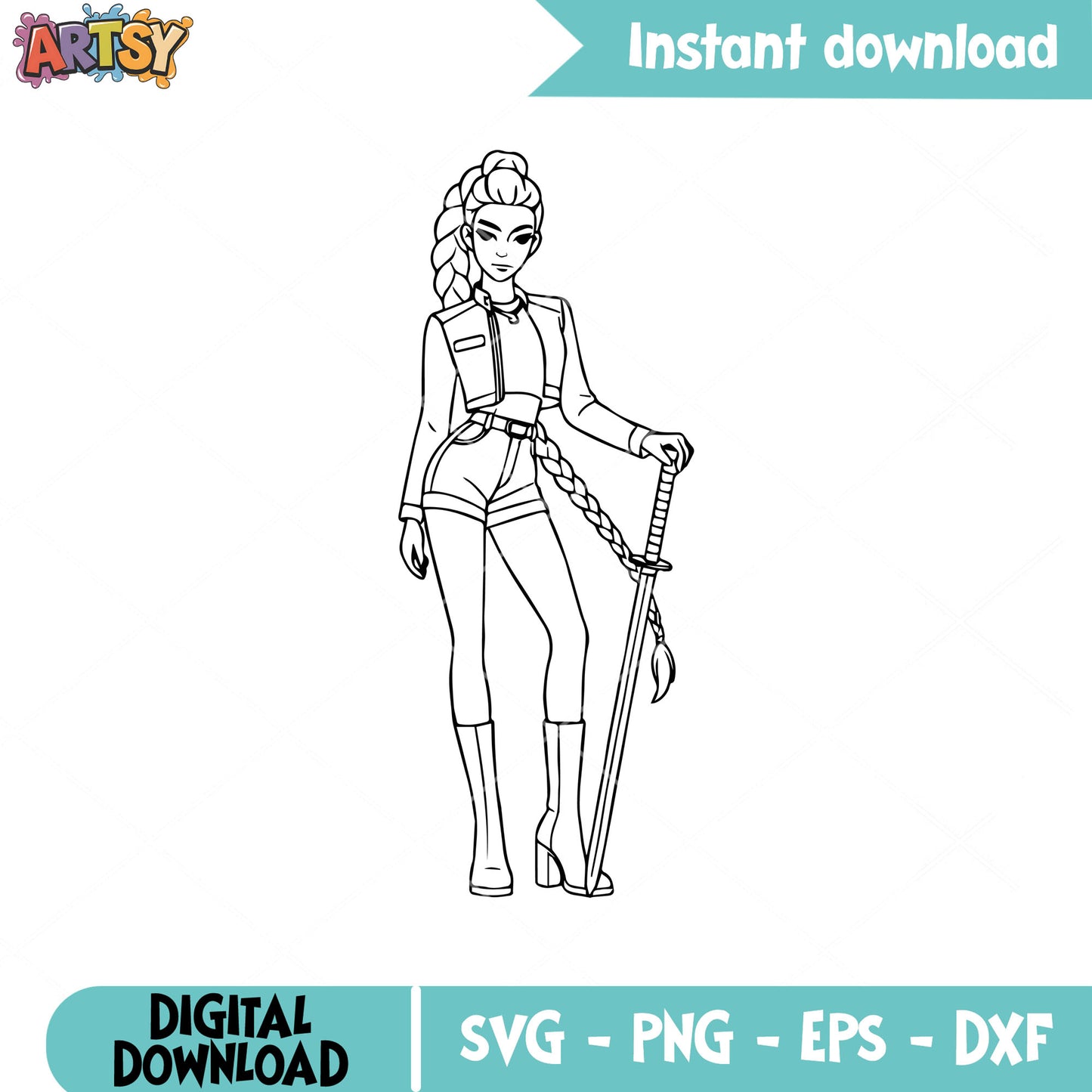 Rumi hunters costume svg, rumi huntrix svg, kpop demon hunters svg