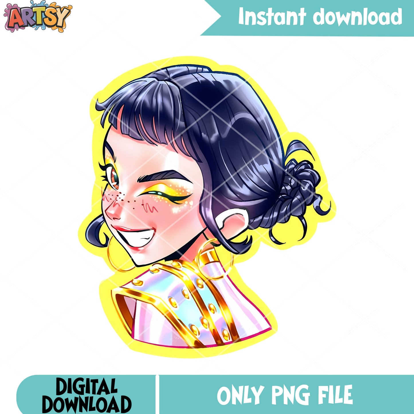 SHinny zoey huntrix girls png, huntrix zoey png, demon hunters kpop png