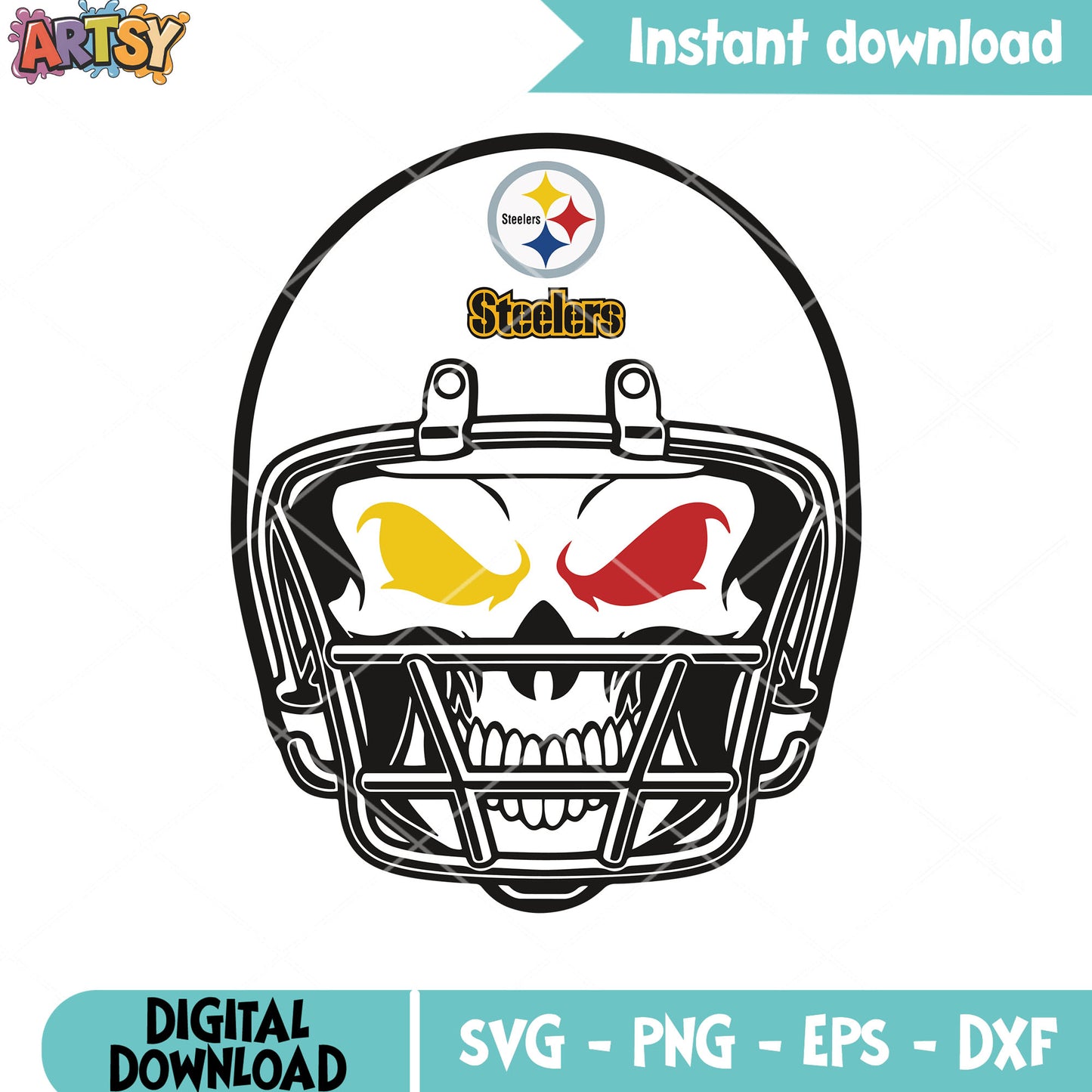 SKull helmets steelers svg, steelers svg, nfl teams svg