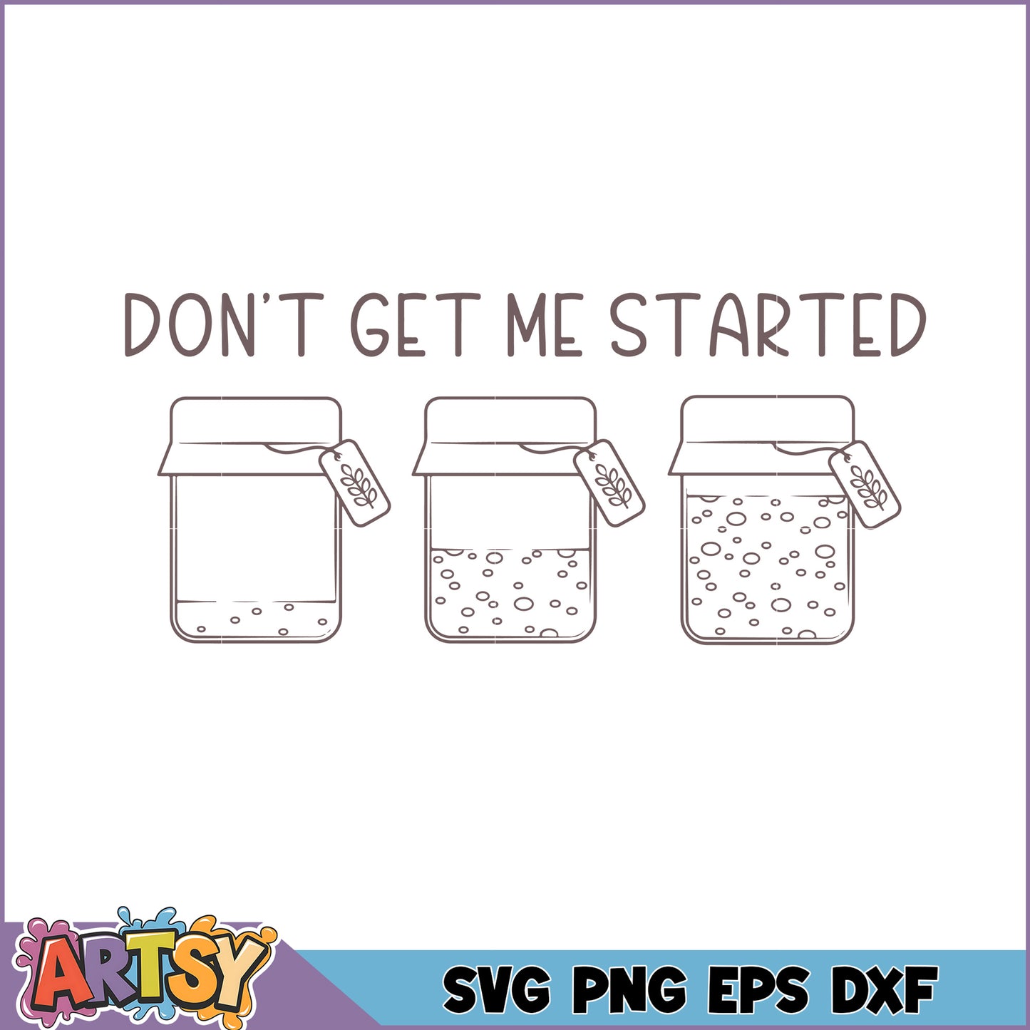 SVG Sourdough Starter Jars SVG Cut File