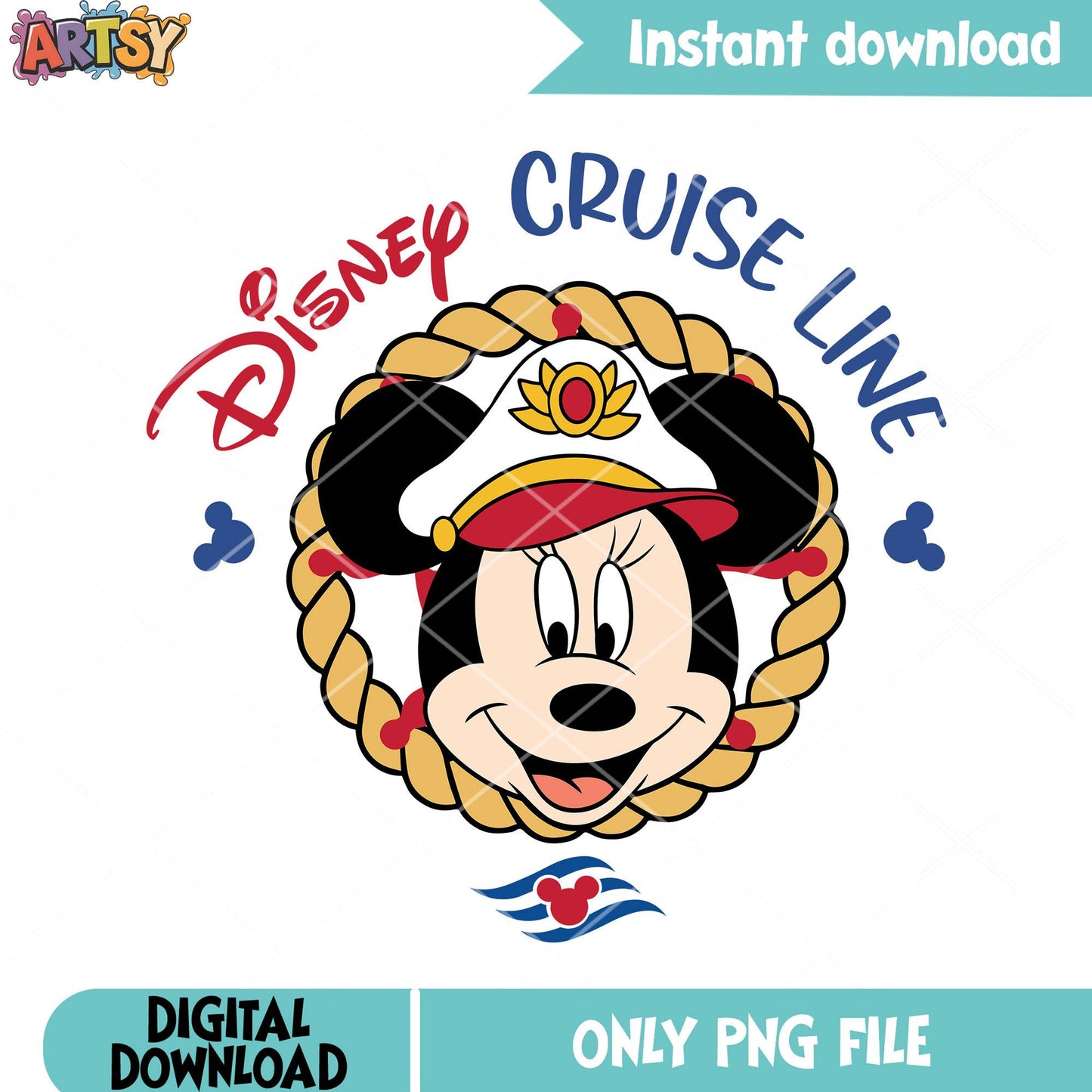 Sailor cruise line minnie png, minnie mouse png, cruise travel png