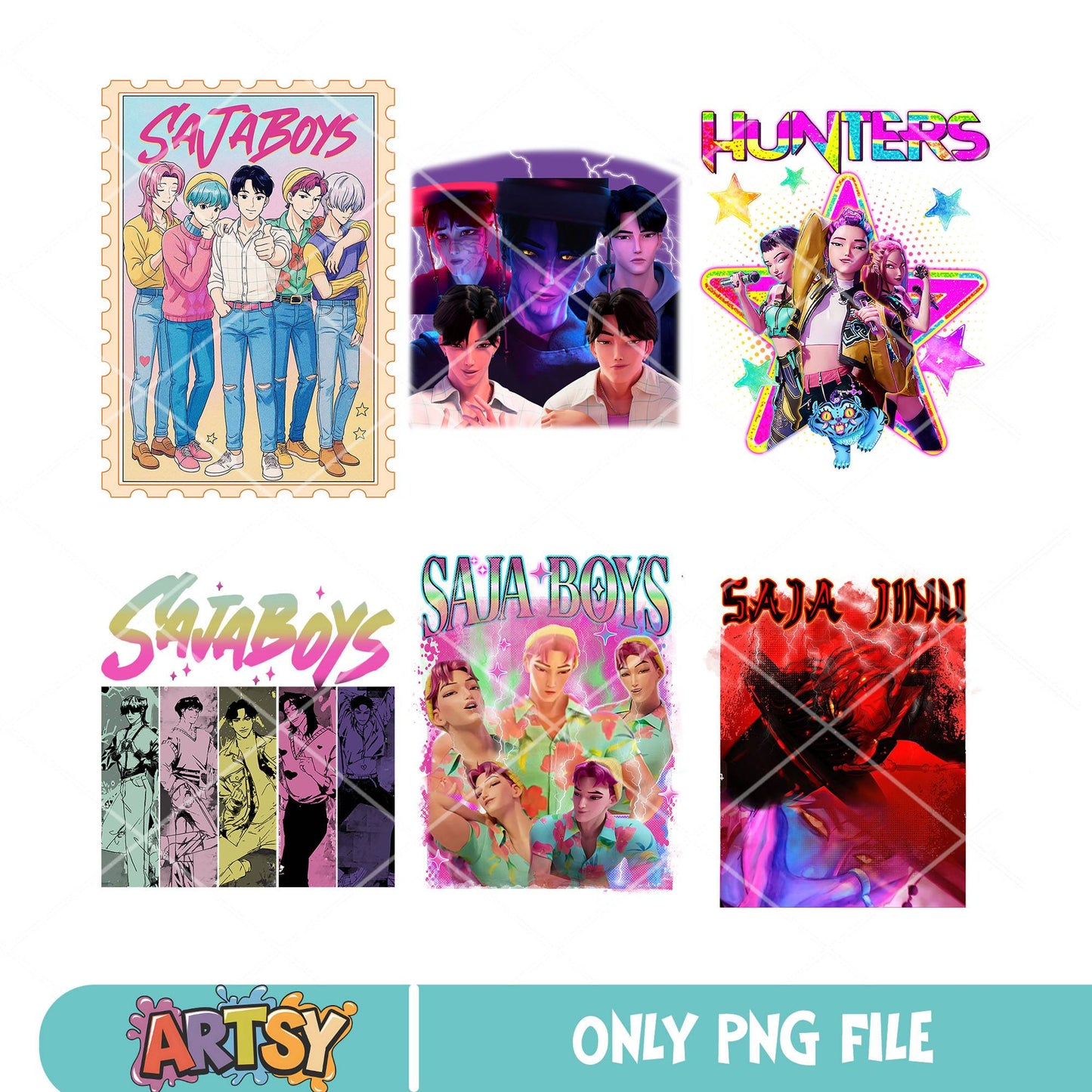 Saja boys anime png bundle, Demon Hunter png, saja boys png