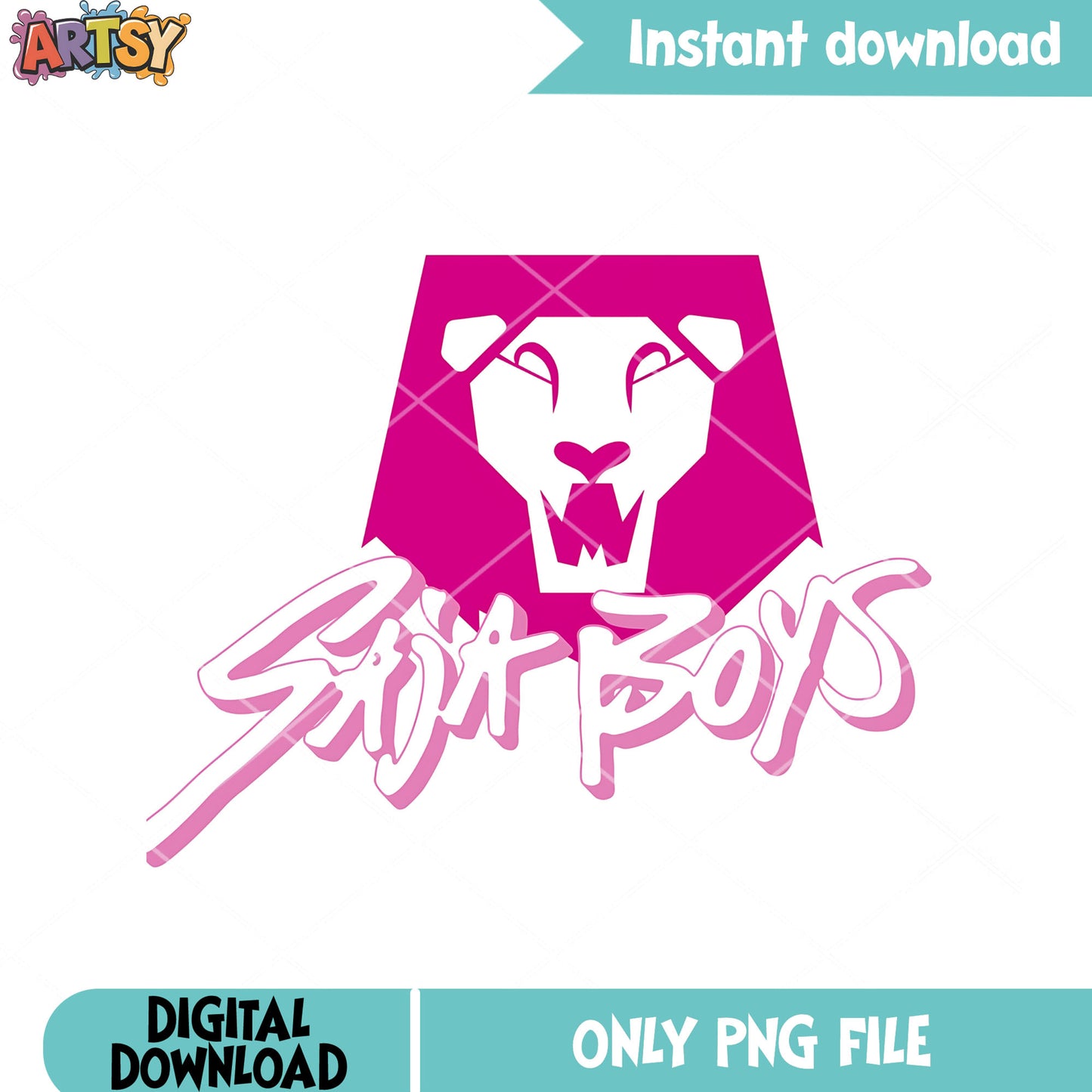 Saja boys logo png, logo pink png, poster logo saja boys png