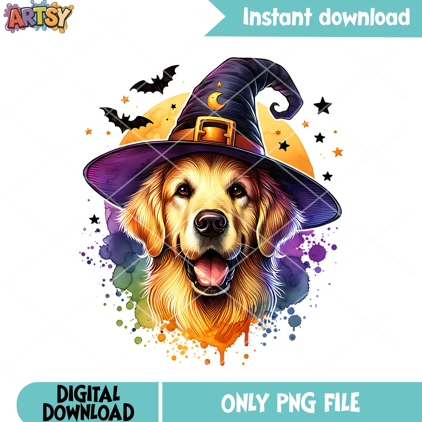 Scary bats the dog witch png, full moon night png, halloween scary png