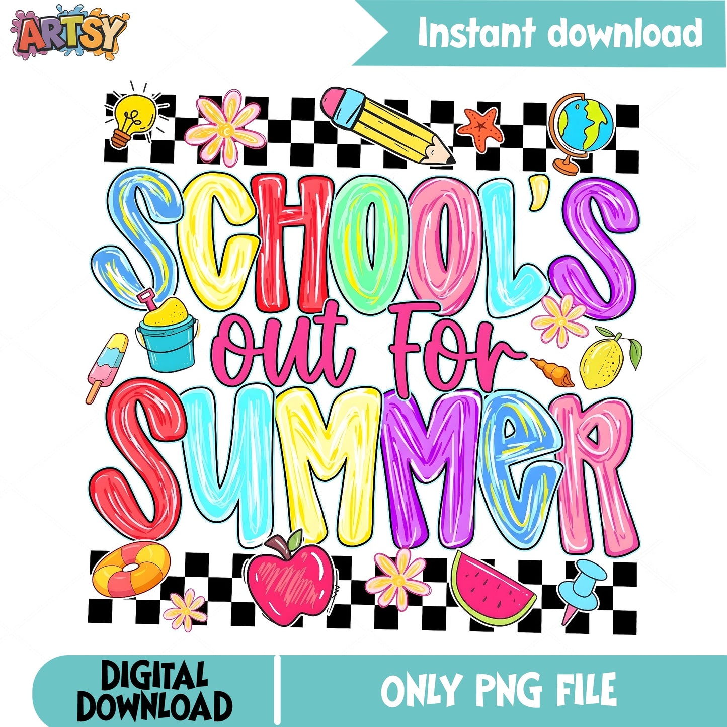 Schools Out For Summer PNG, Last Day Of School PNG, Teacher PNG
