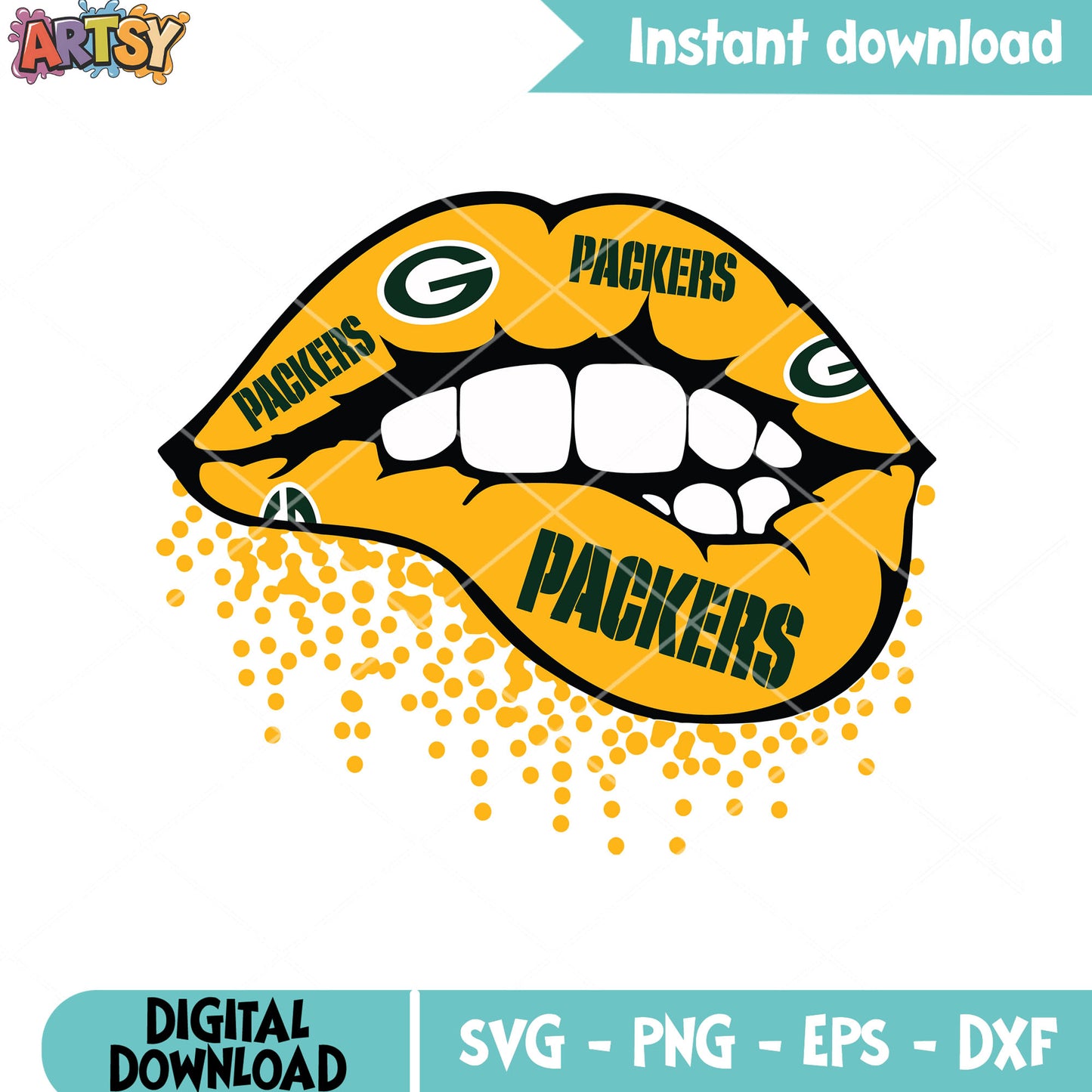 Sexy lip bite g packers svg, nfl football team svg, packers svg