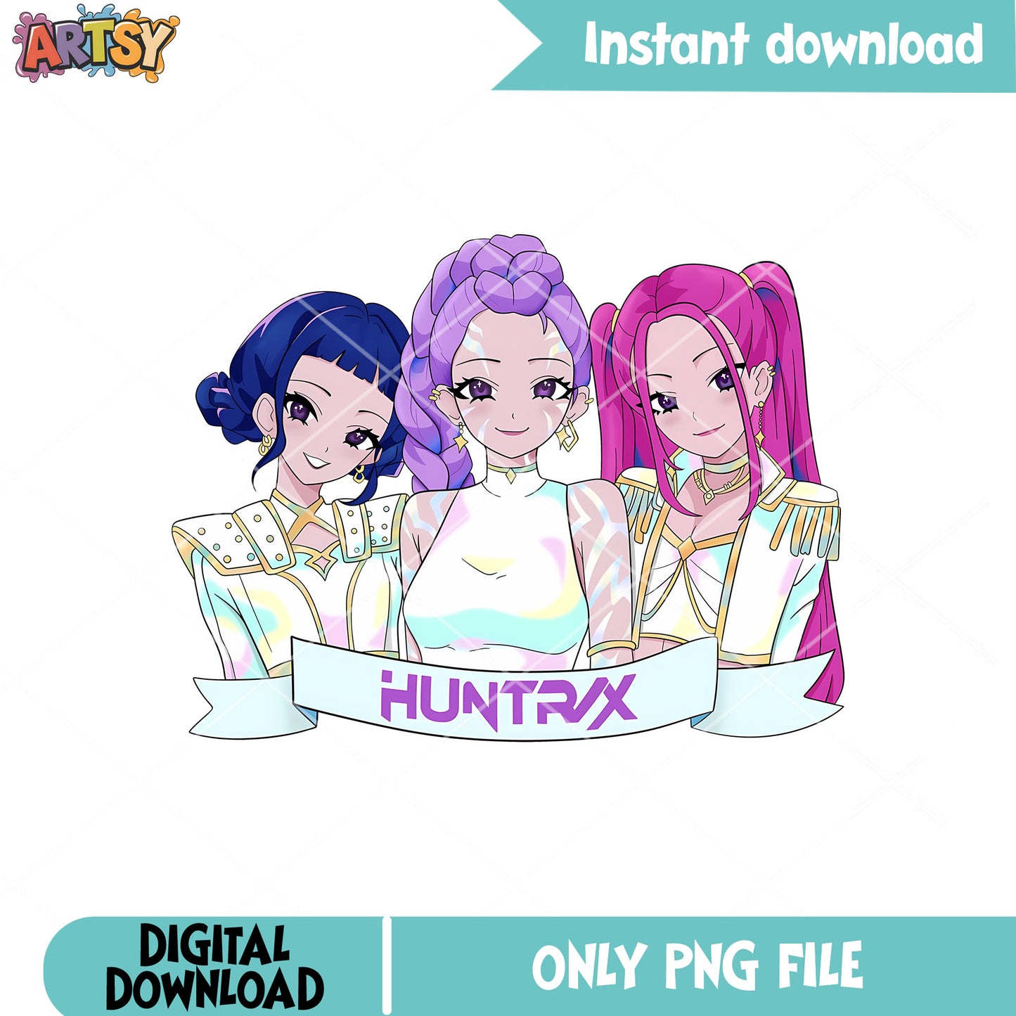 Shinning girl huntrix png, huntrix kpop png, kpop huntrix png