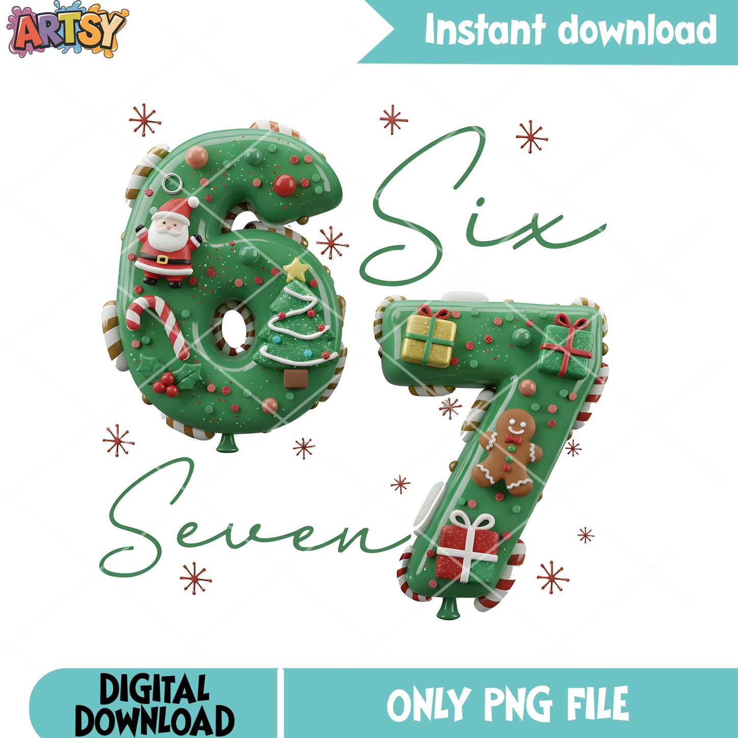 Six seven 67 christmas tree png, christmas tree png, funny 67 trend png