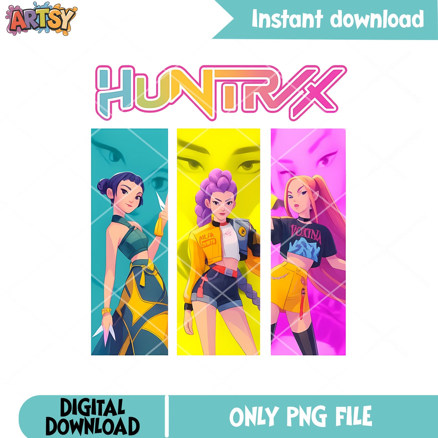 Slay girl huntrix png, kpop huntrix png, huntrix girl png