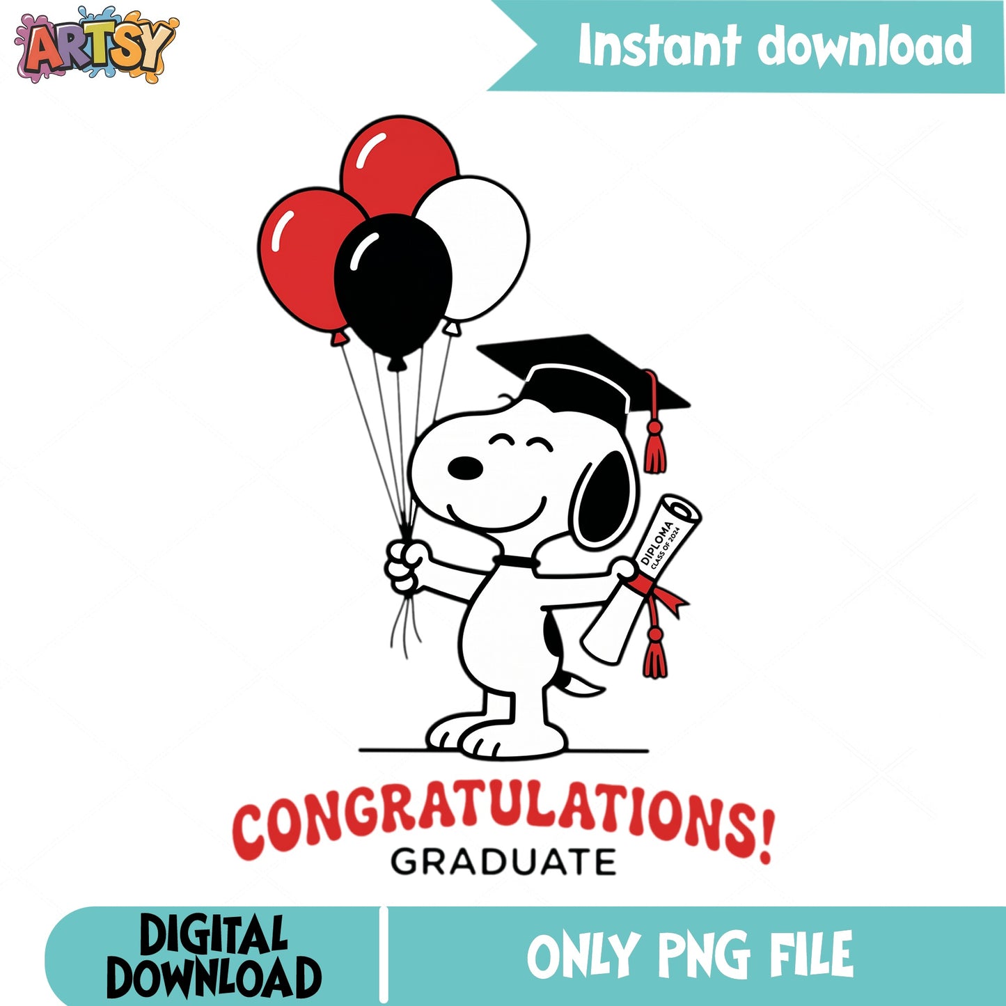Snoopy Congratulations Graduate PNG, Peanuts Graduation PNG, Class Of 2025 PNG