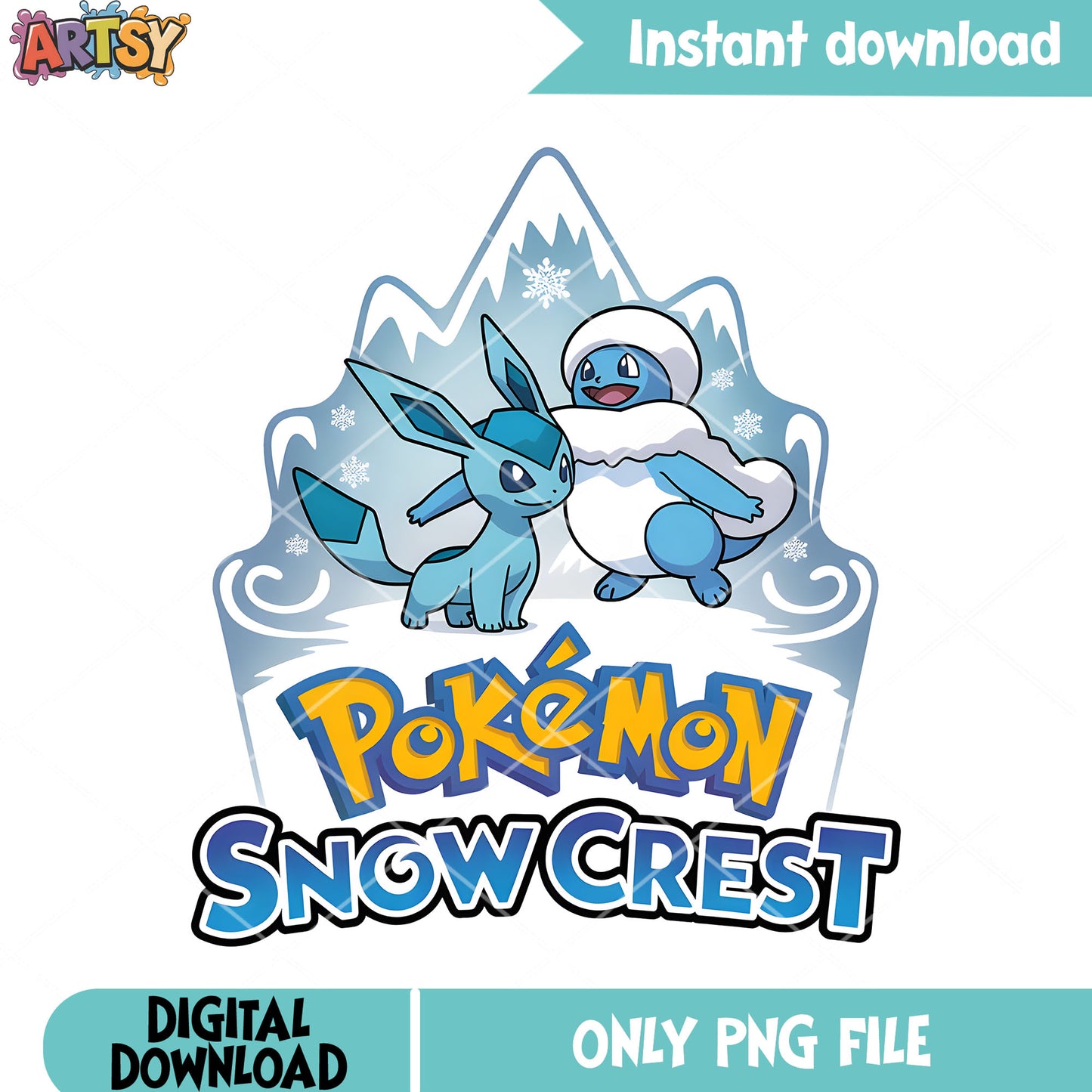 Snow vibes pokemon png, oriental light and magic png, pokemon glaceon png