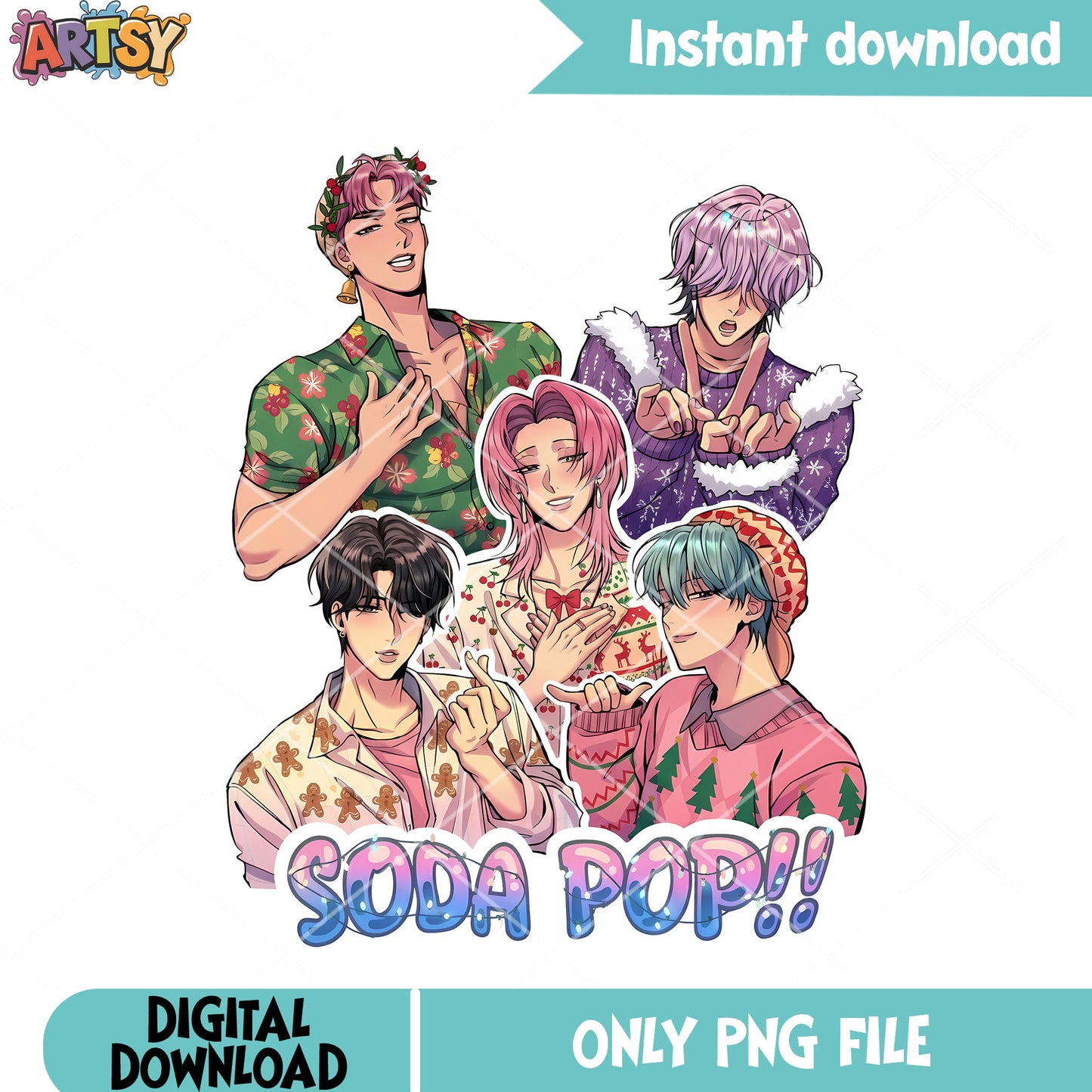 Soda pop png, kpop demon hunters png, abby saja boy png