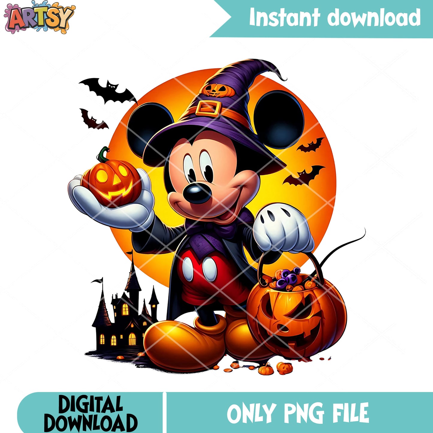 Squad bats in sunset svg, Mickey mouse svg, spooky halloween svg