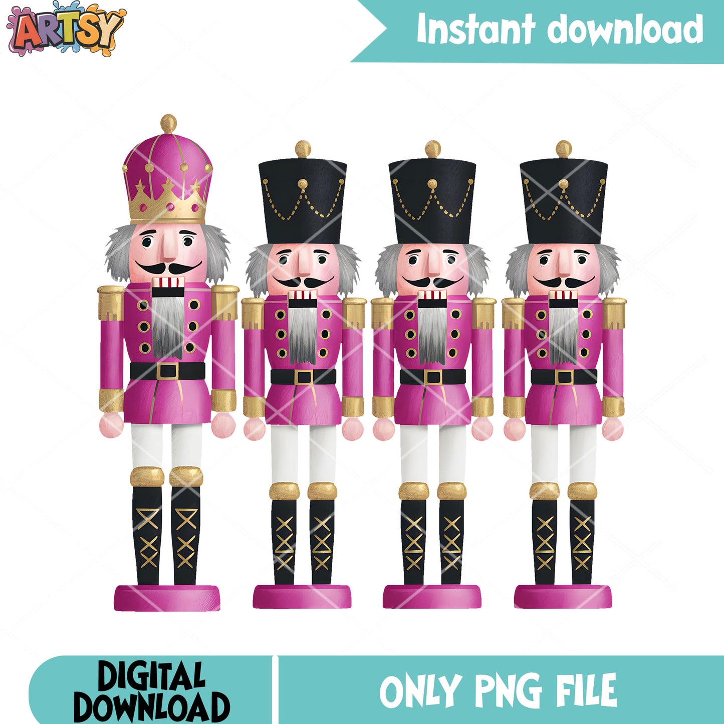 Squad of nutcracker squad png, merry christmas png, christmas vibes png