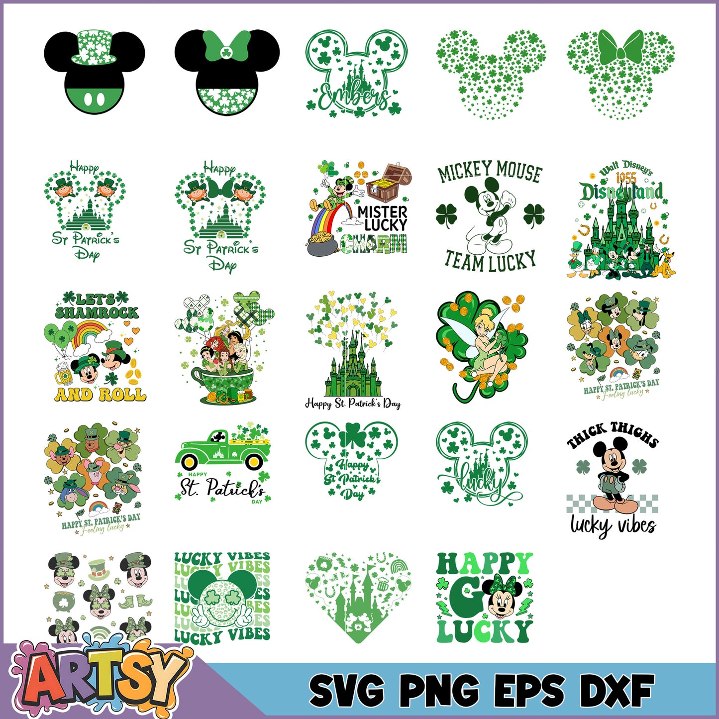 St Patricks Day Mickey SVG Bundle