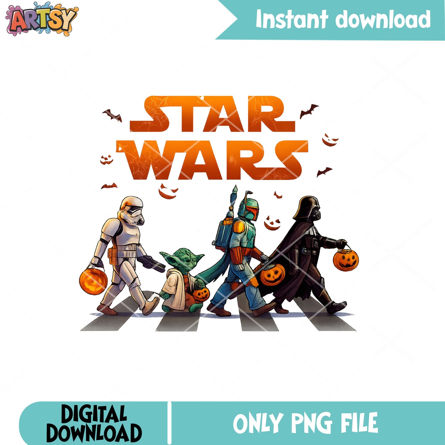 Star wars pumpkin png, pumpkin halloween png, star wars png