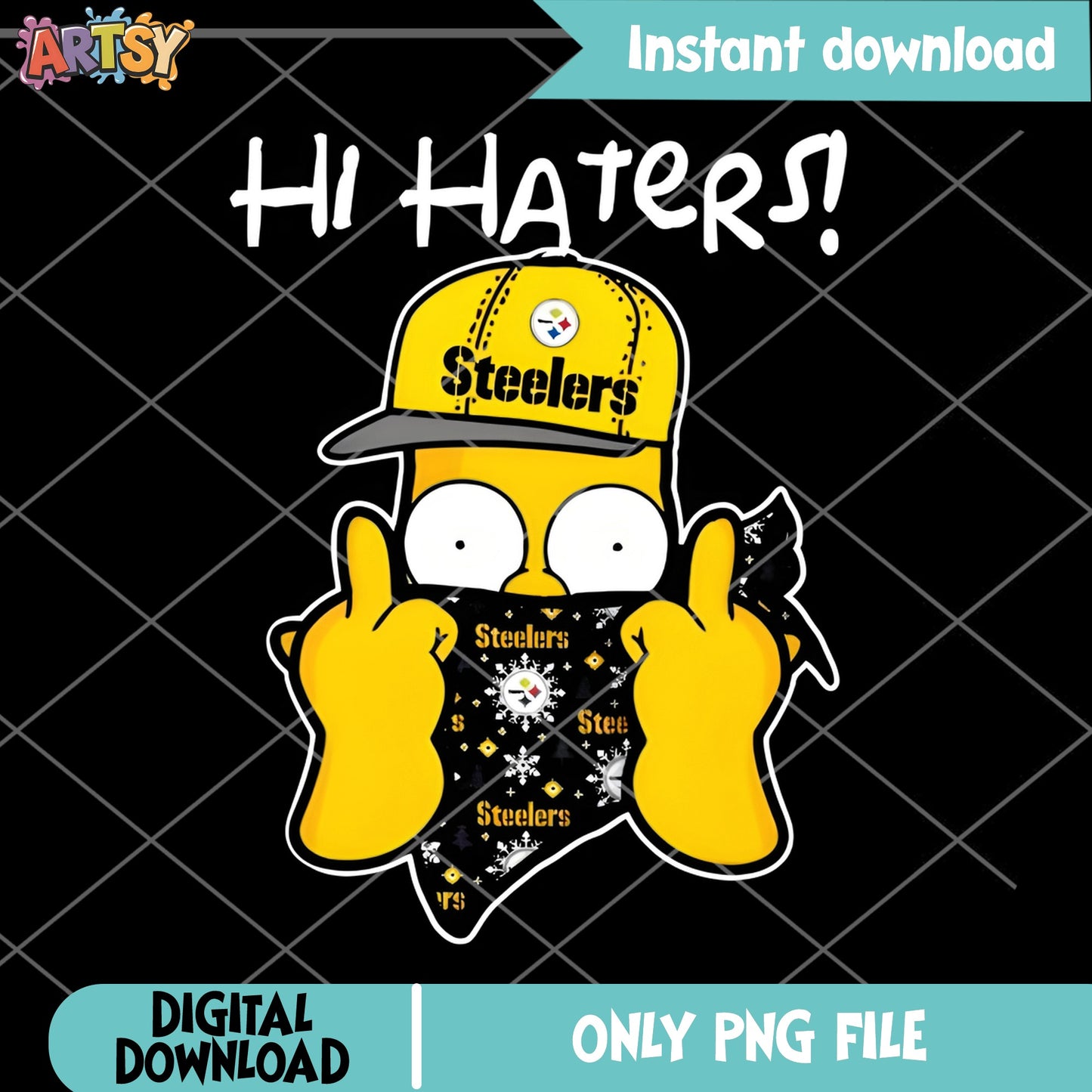 Steelers Hi Haters Funny NFL PNG, Pittsburgh Steelers PNG, Football PNG
