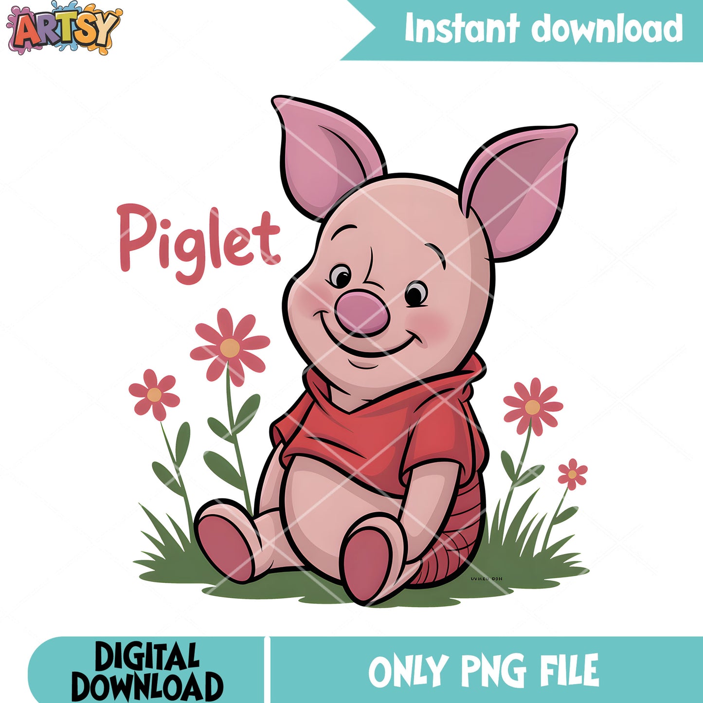 Stupid piglet baby poster png, pooh movies png, disney piglet png