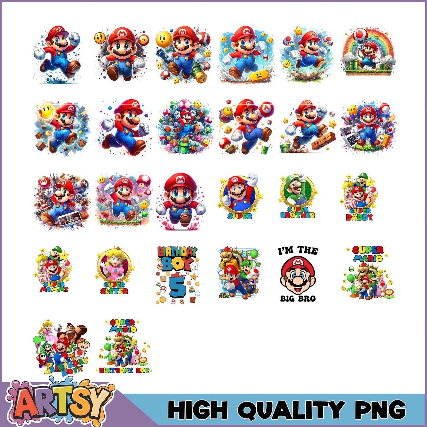 Super Mario PNG Bundle High Quality Images