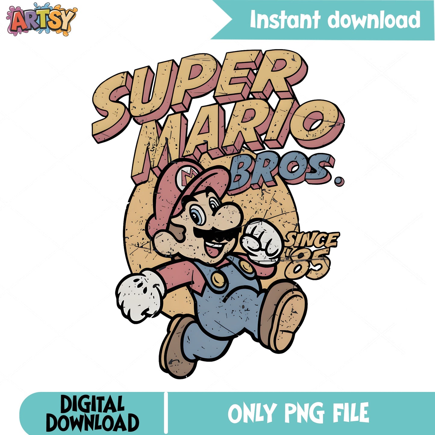Super Mario Bros Retro PNG, Mario Since 85 PNG, Nintendo PNG