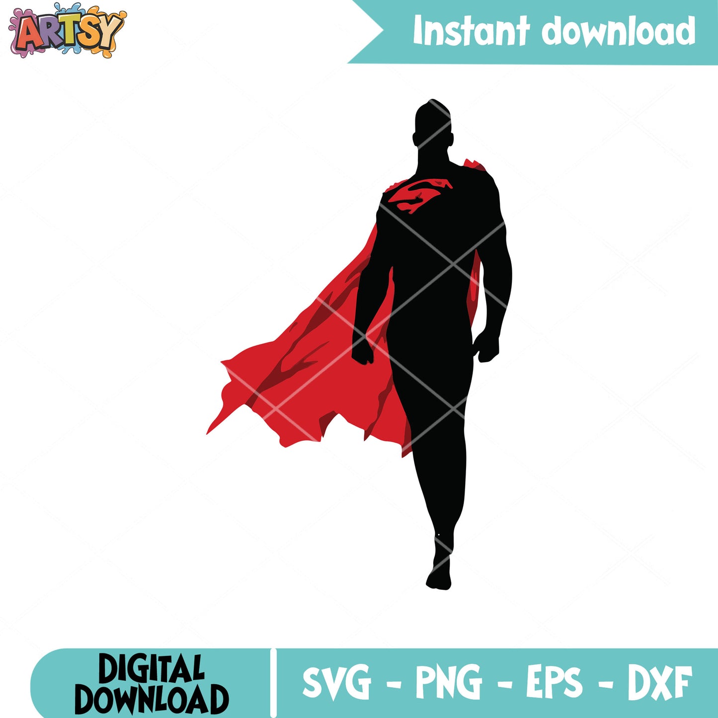 Superman shadow svg, superman movie svg, superman 2025 svg
